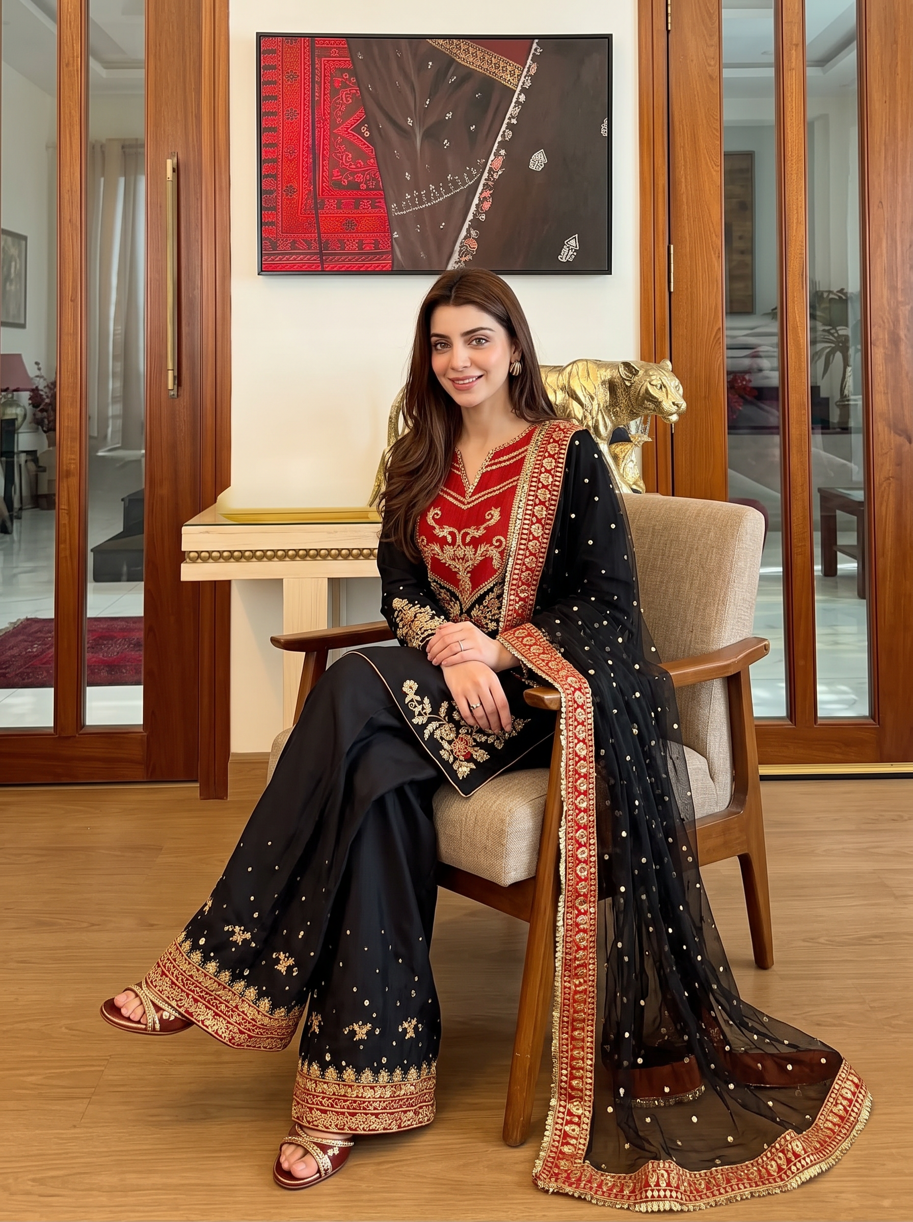 Crimson Noir Signature Modest Co-Ord Set