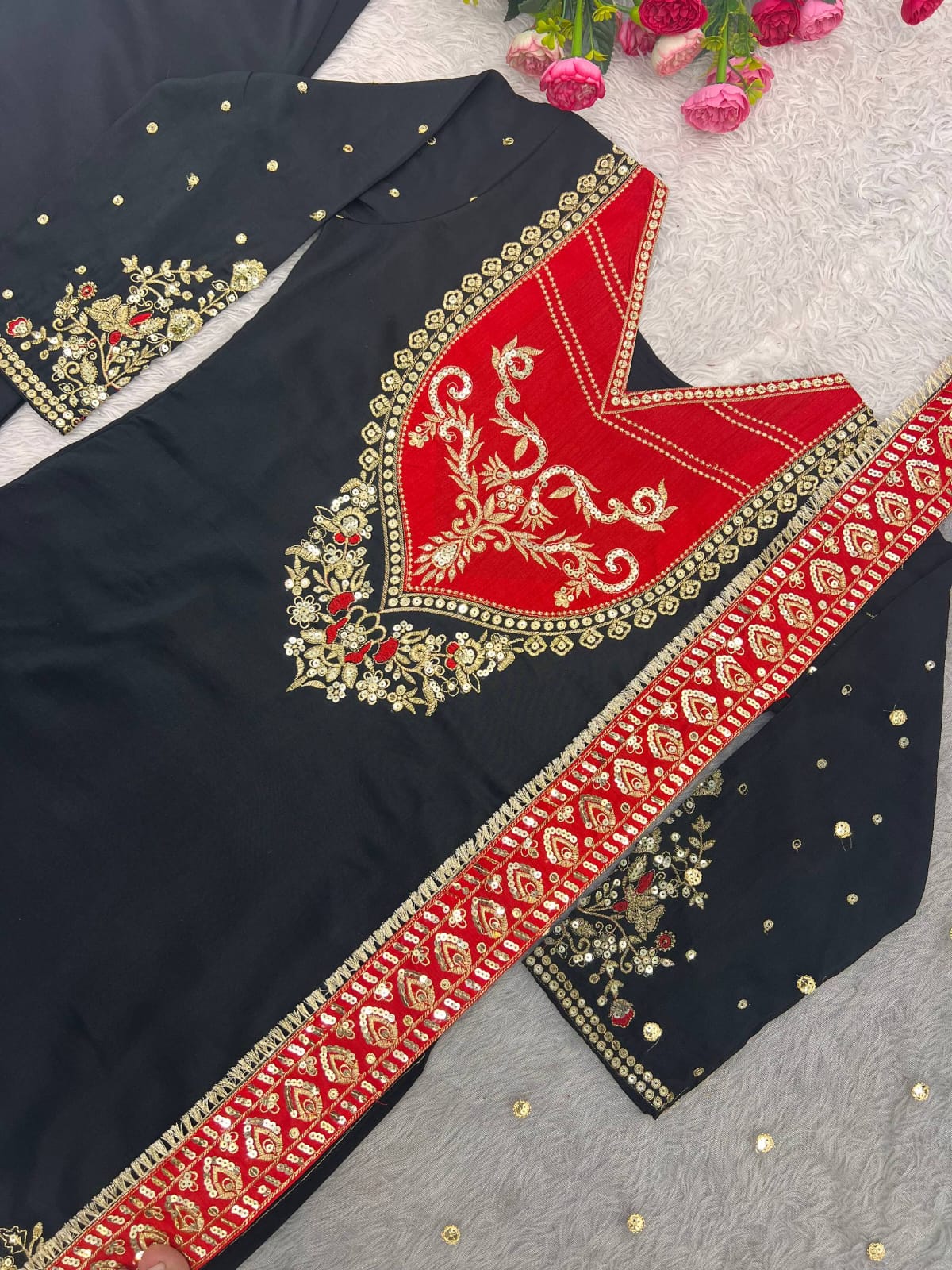 Crimson Noir Signature Modest Co-Ord Set