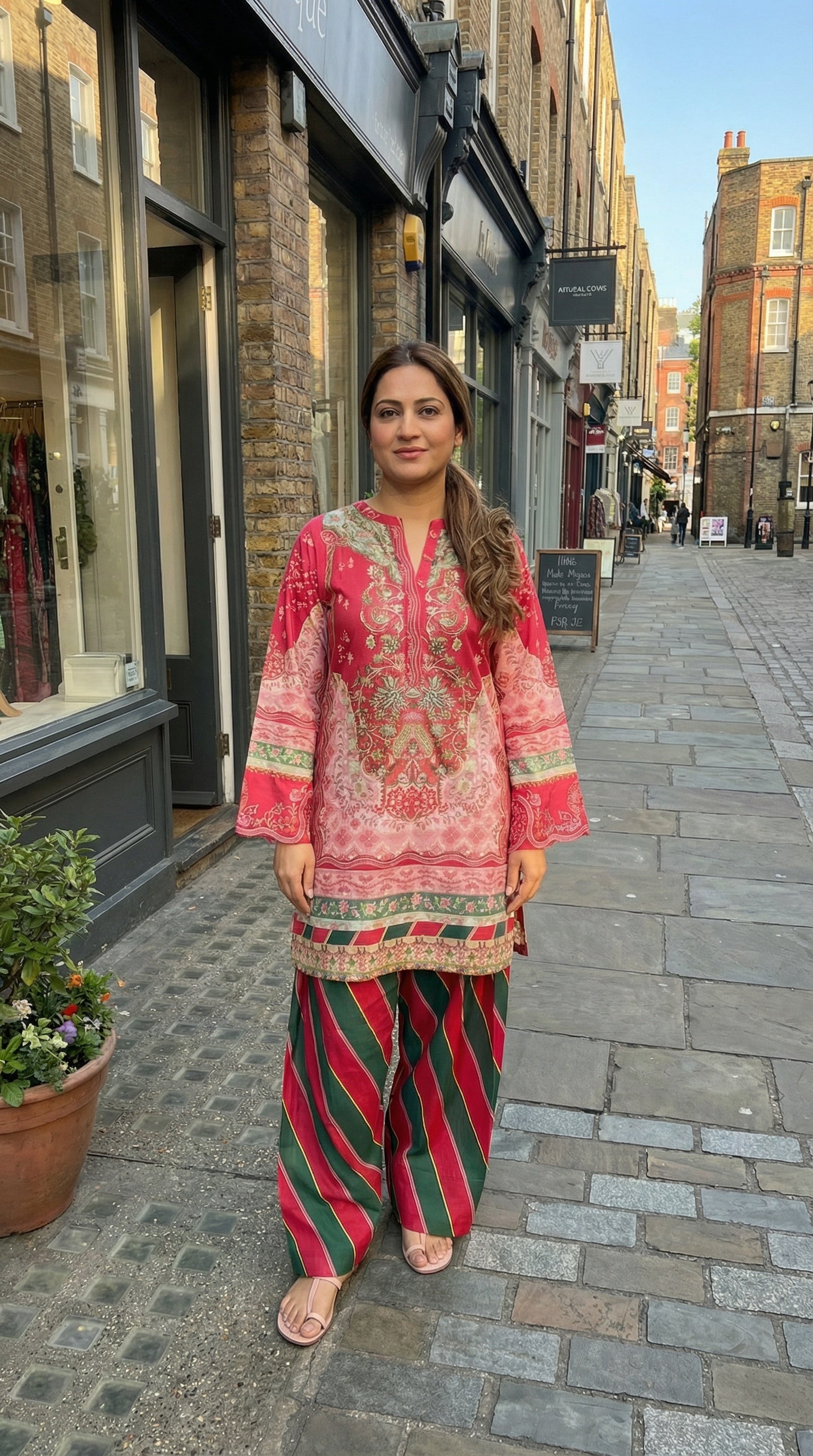 Crimson Heritage Signature Linen Farshi Co-Ord Set