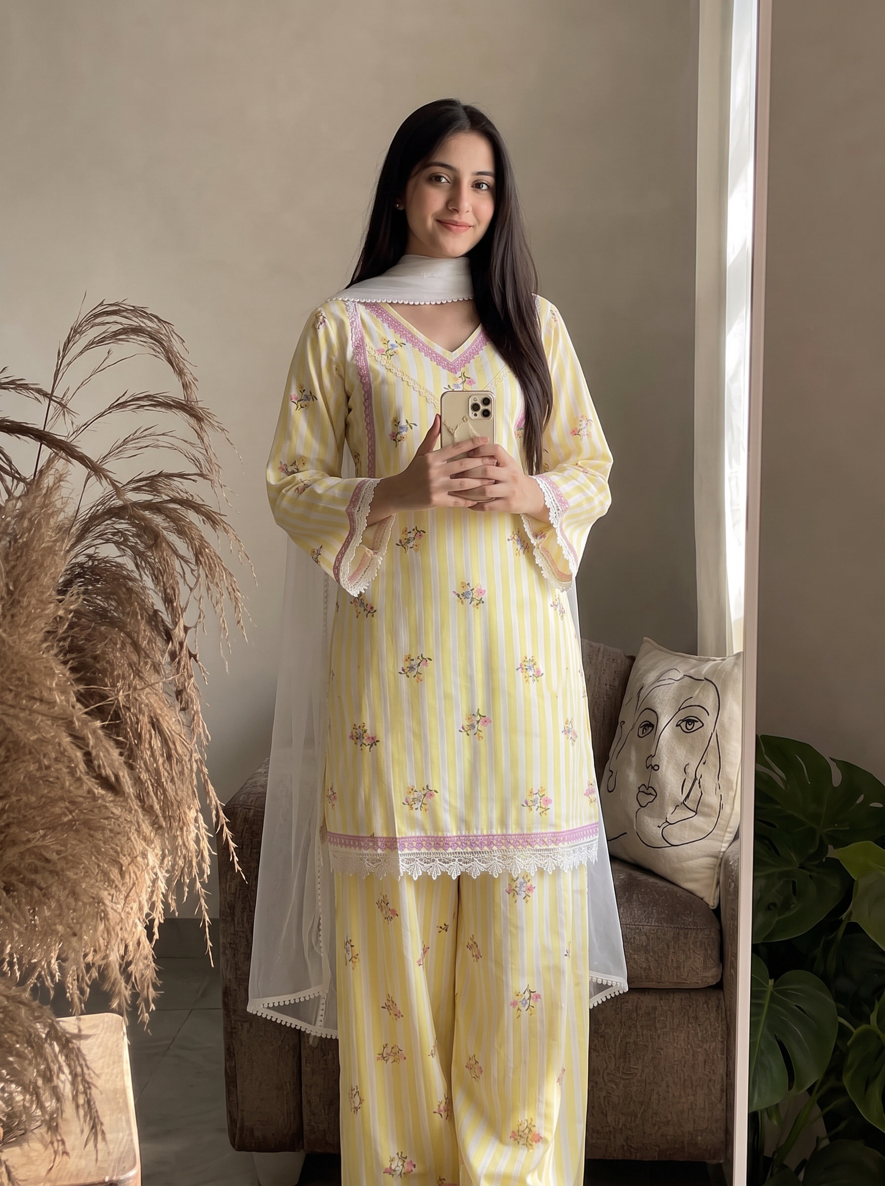 elegant modest outfit with dupatta