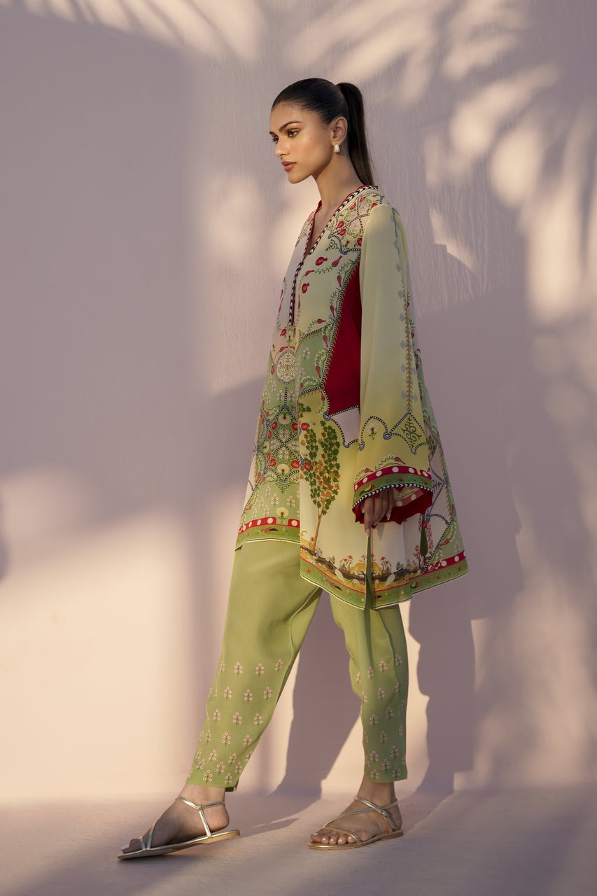 modest co-ord set with scarf