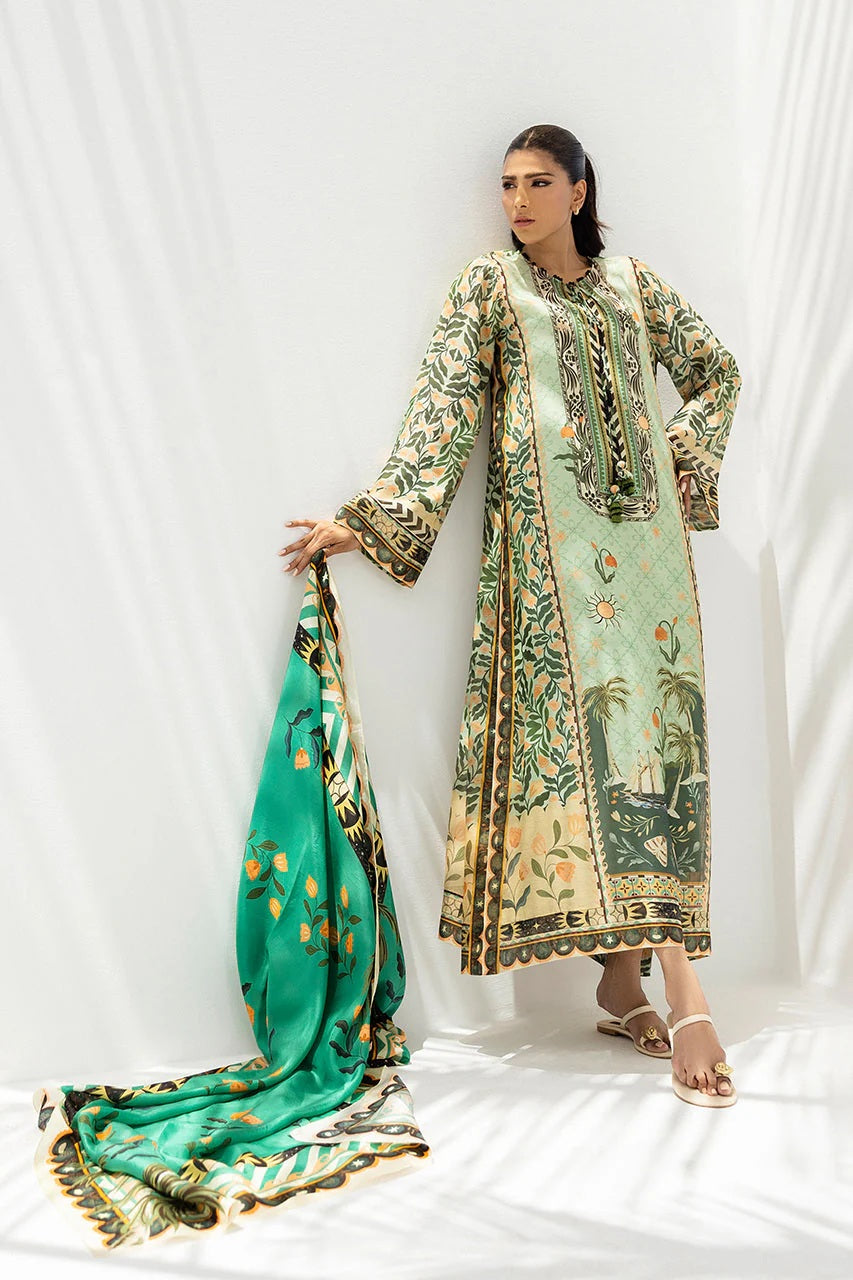 Emerald Garden Luxe Modest Co-Ord Set With Scarf
