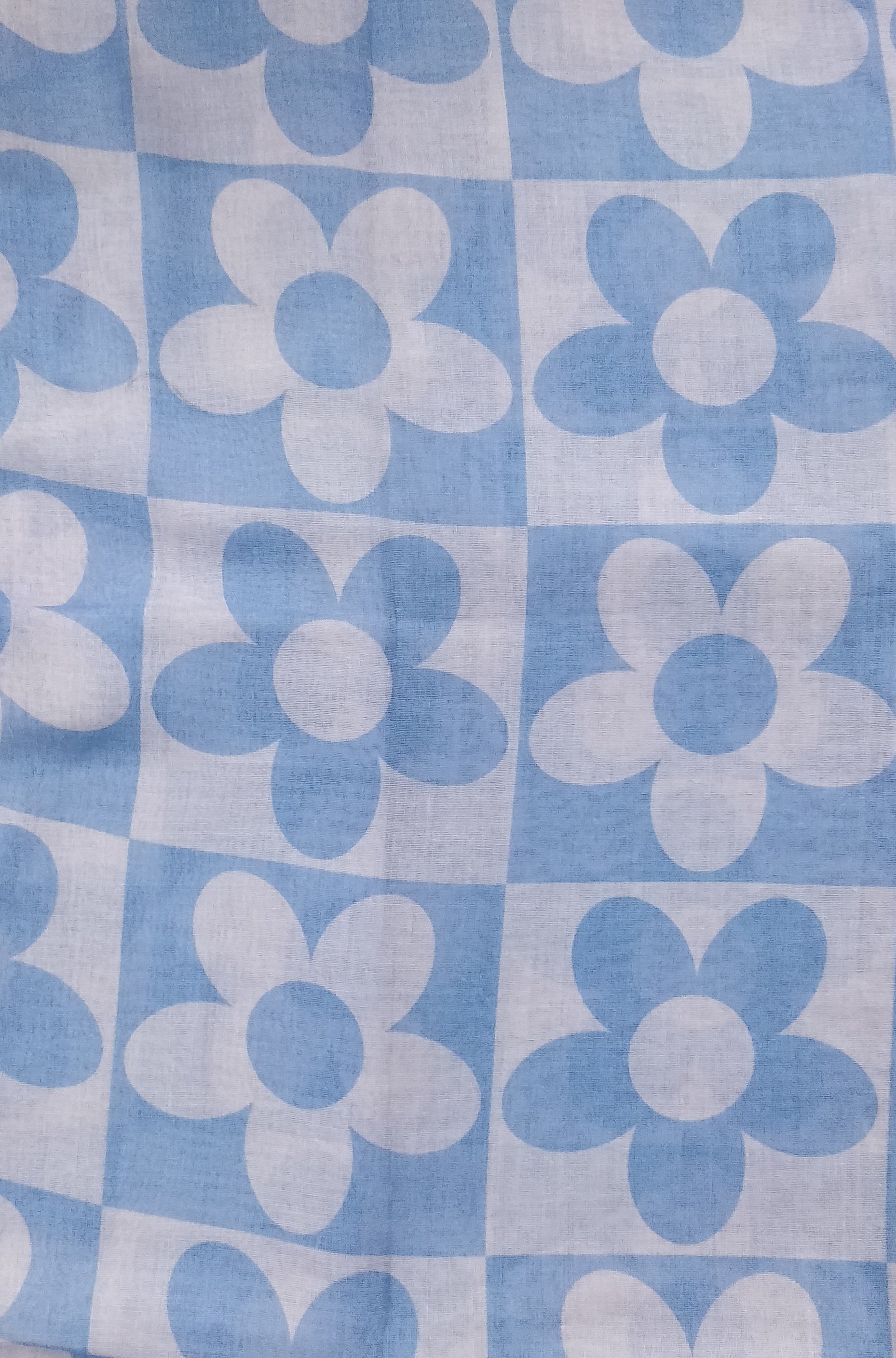 Sky Bloom Cotton Voil Headscarf