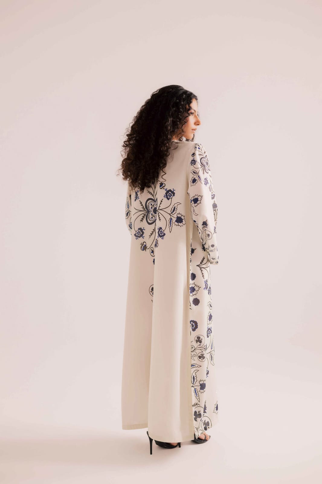 ivory azure kaftan dress haya kalos