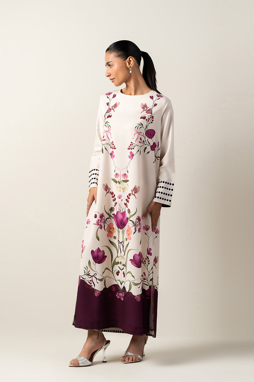Ivory Orchid Signature Modest Dress