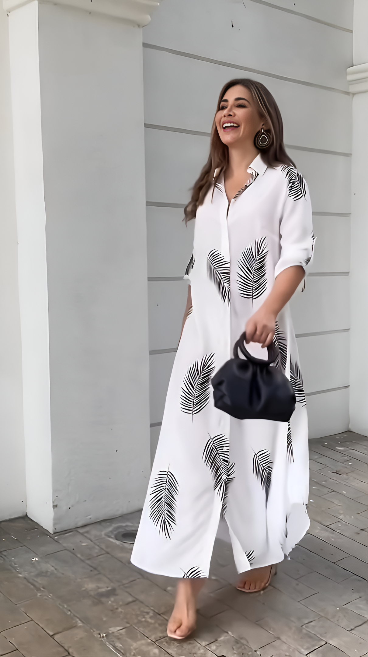 elegant ivory modest dress for travel