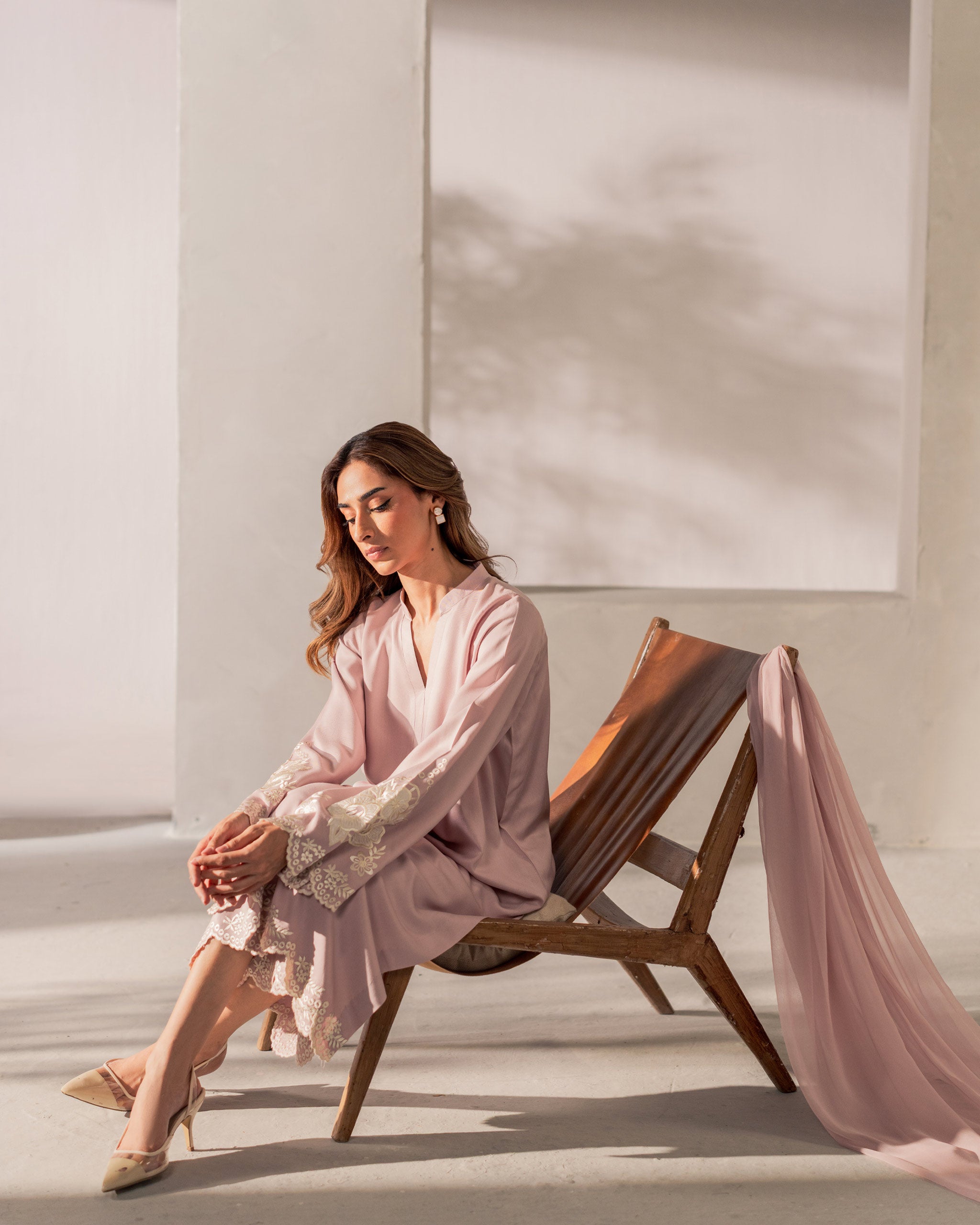 Elara Luxe Modest Co-Ord Set With Scarf