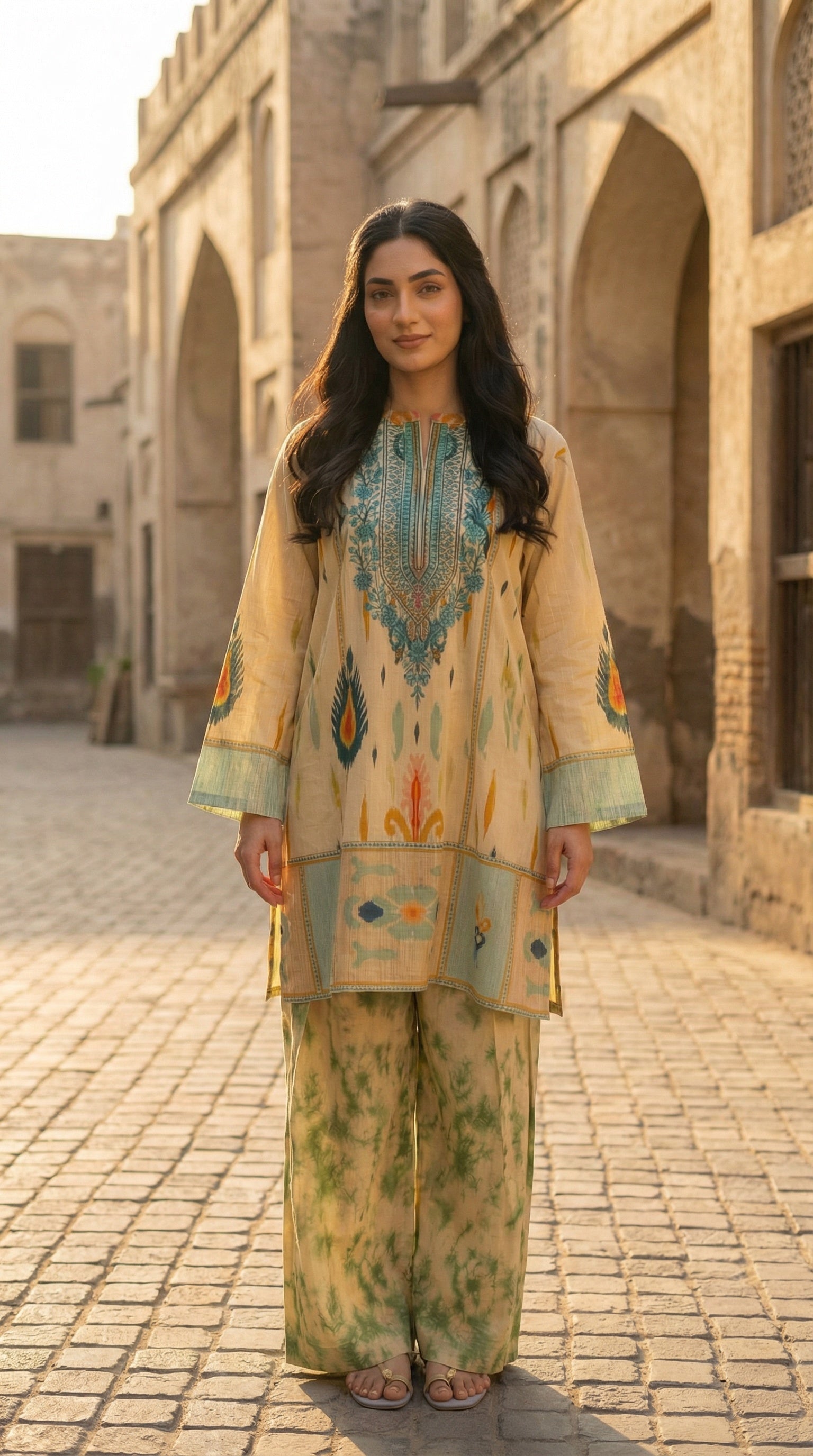 cotton blend farshi trouser outfit