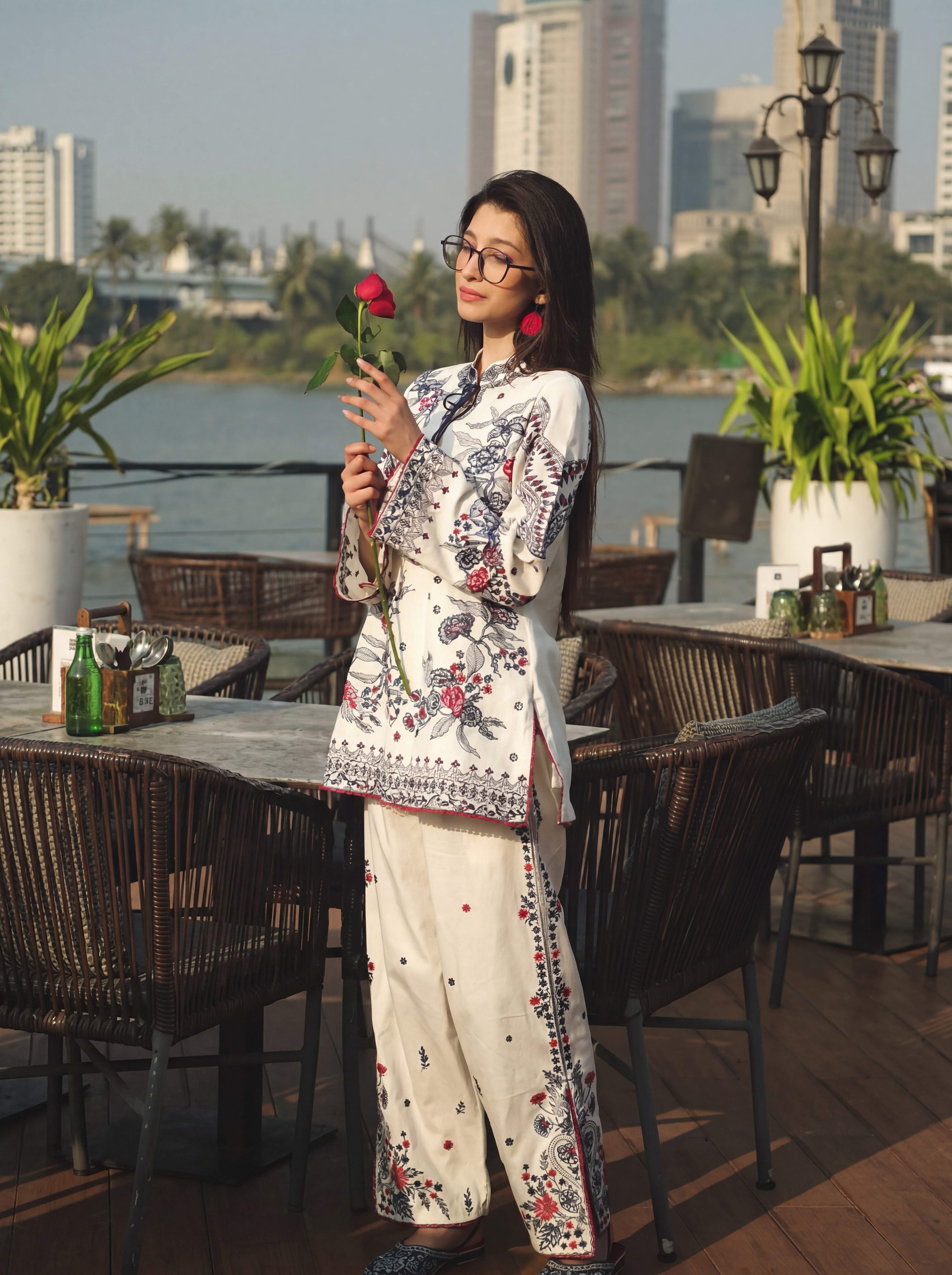 handmade latkan embroidered coord set