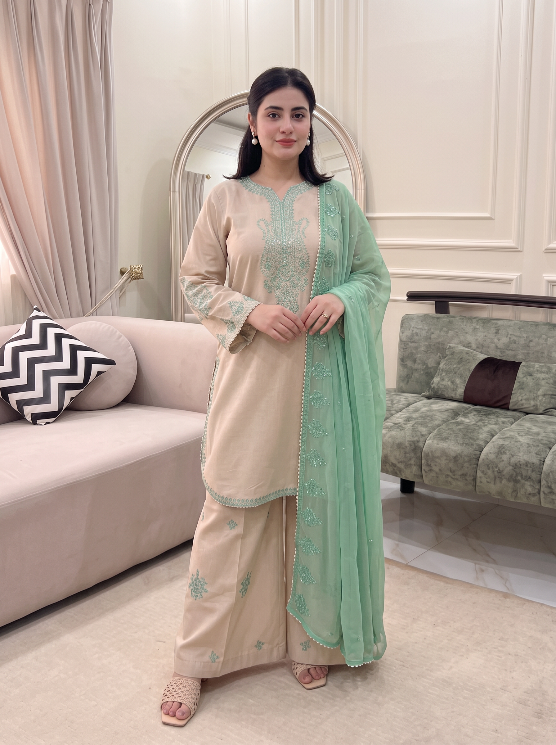 Meher Mint Grace Atelier Modest Co-Ord Set