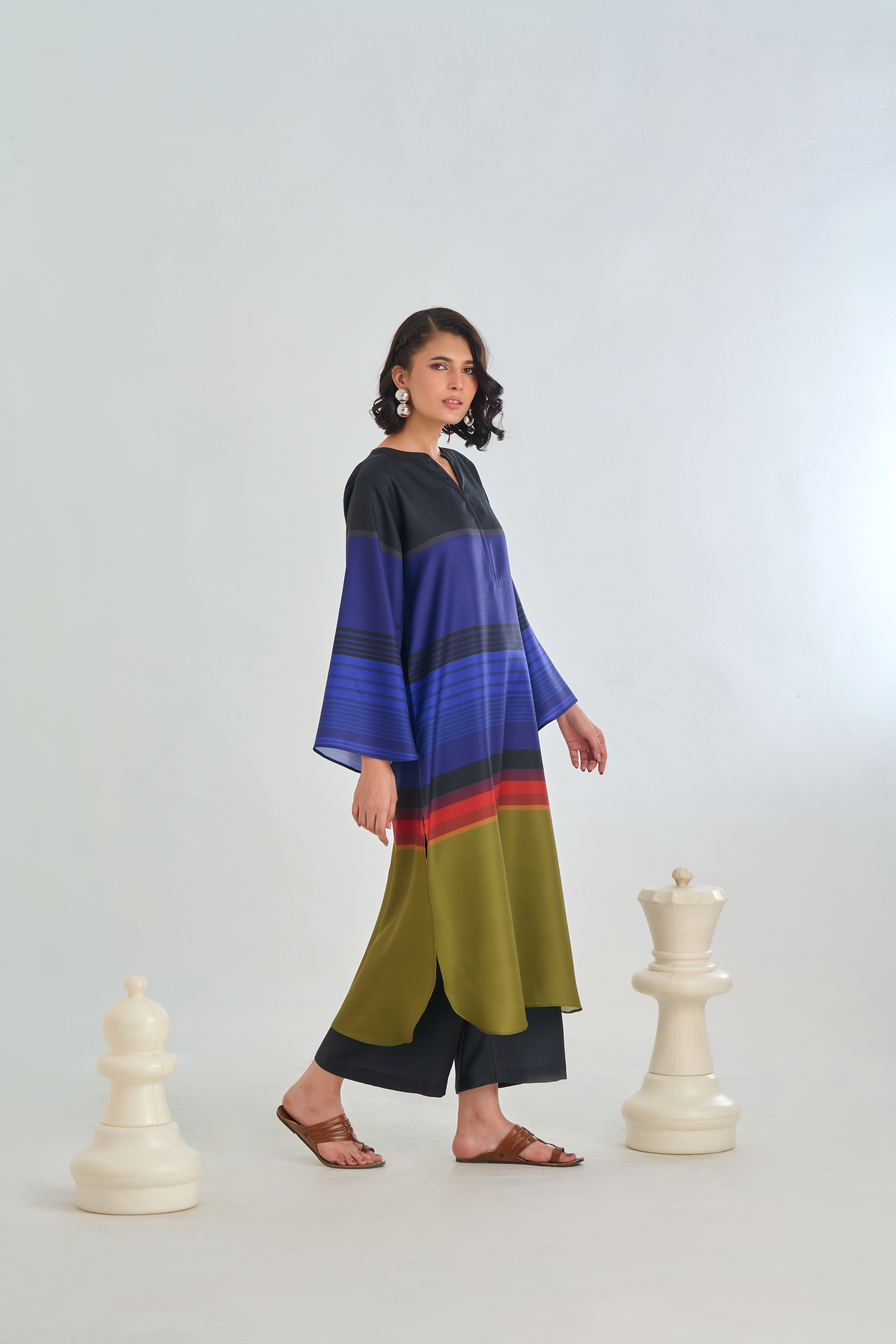 Midnight Stripe Signature Modest Co-Ord Set