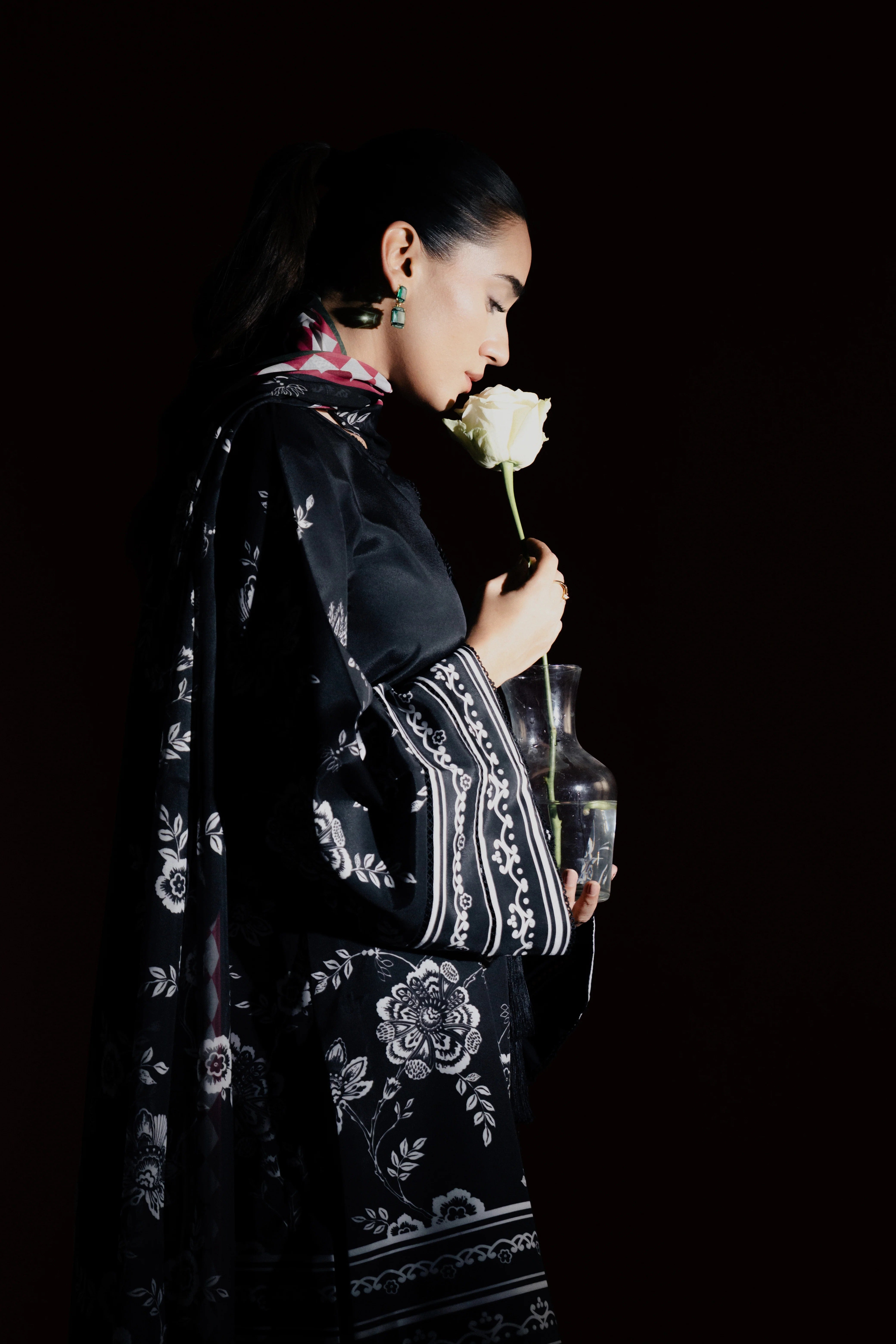 luxury modest farshi coord set festive wear