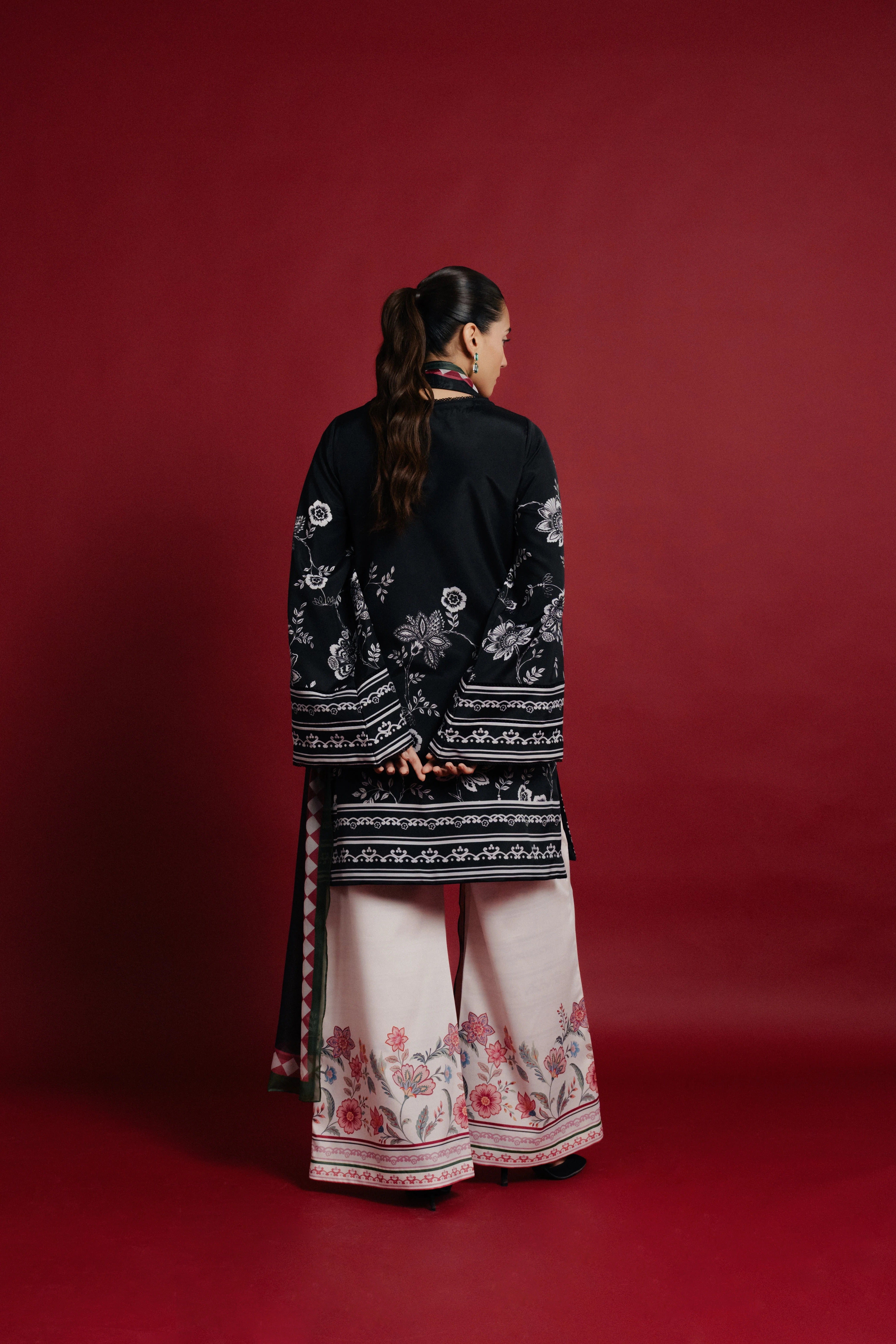 modest festive farshi pants outfit women