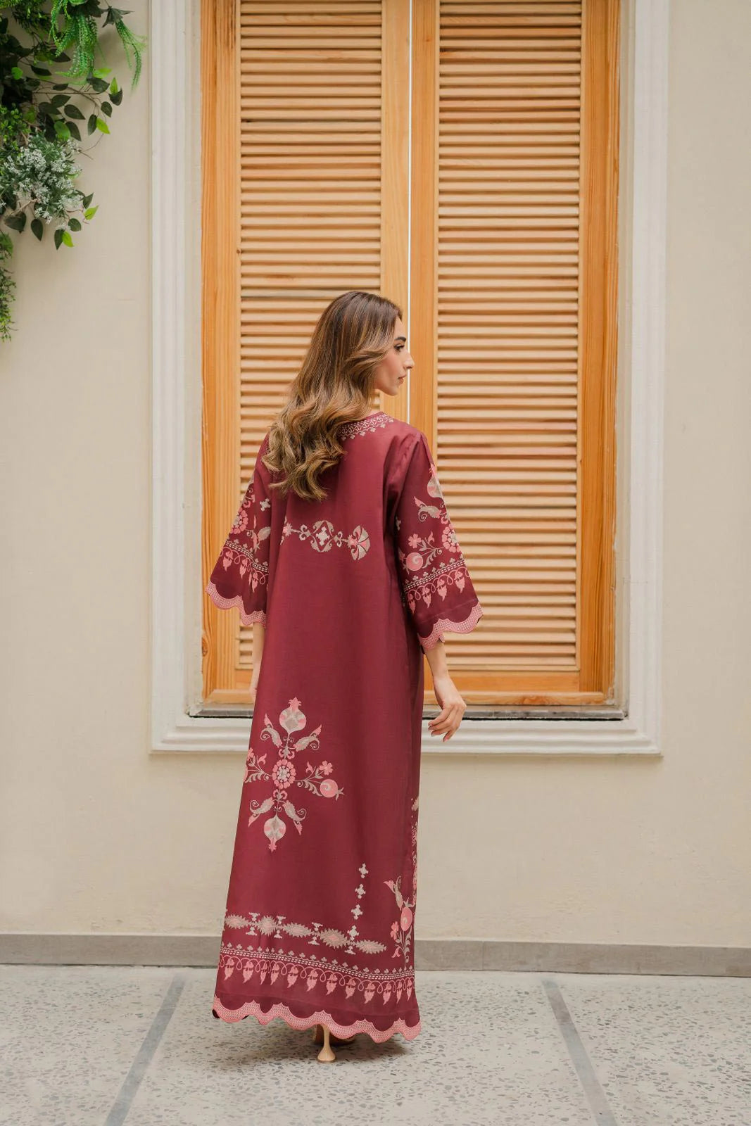 elegant embroidered kaftan india