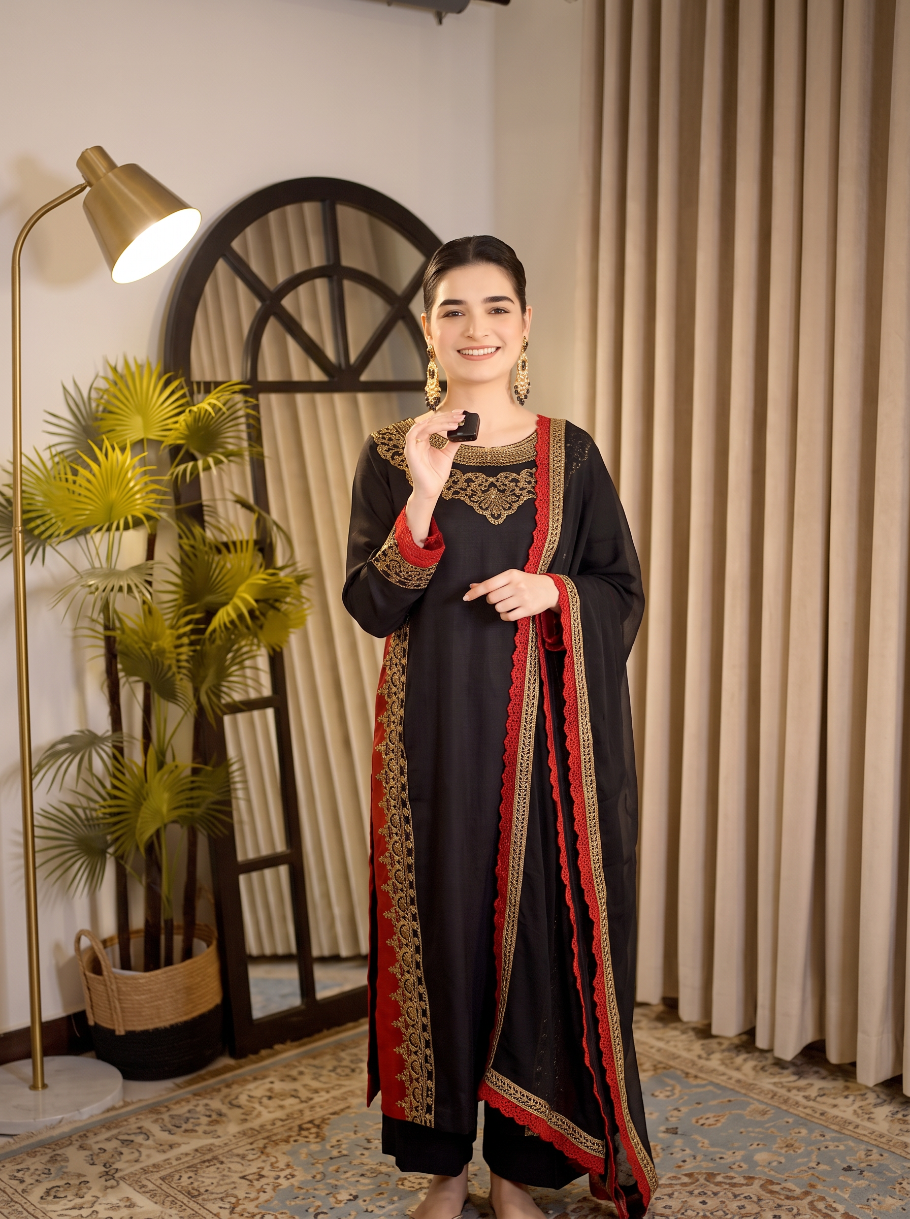 black festive modest wear