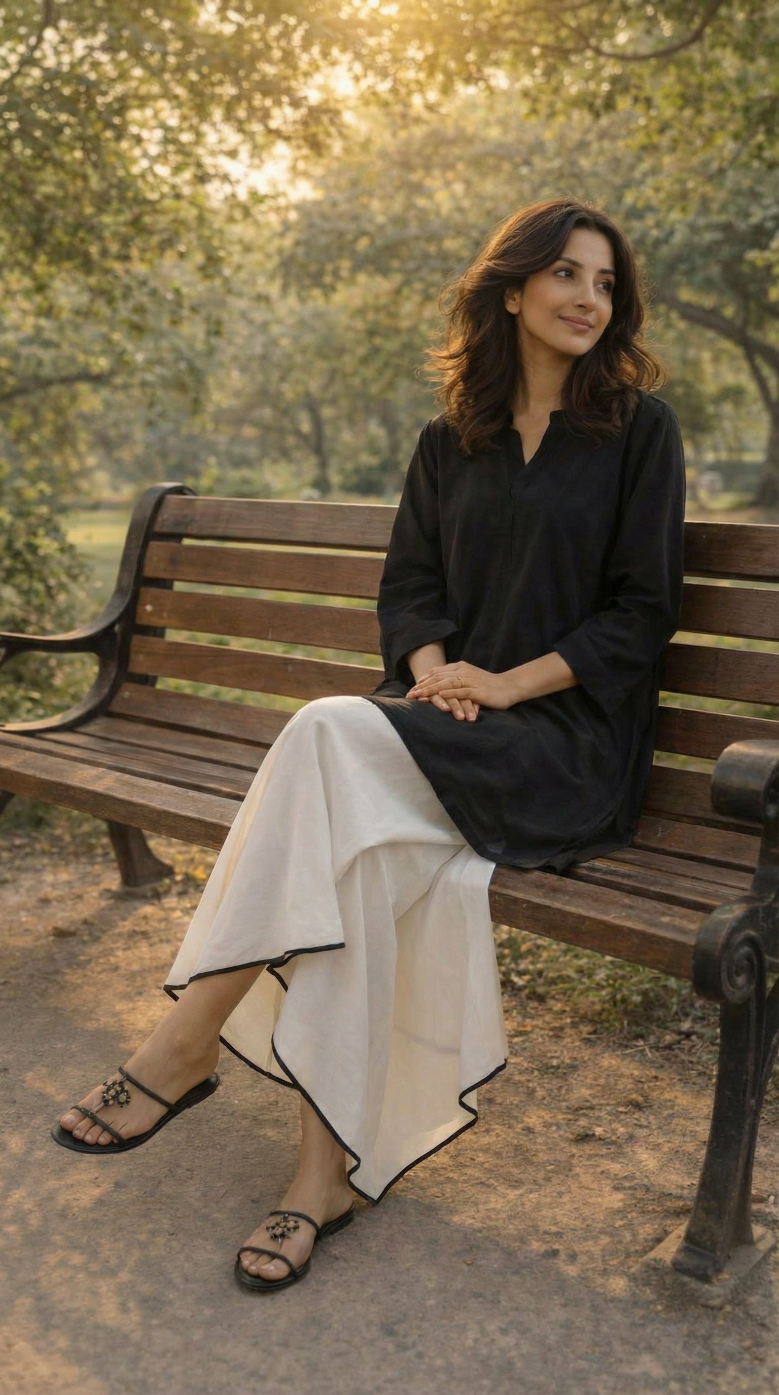 Black Ease Straight Modest Co-Ord Set