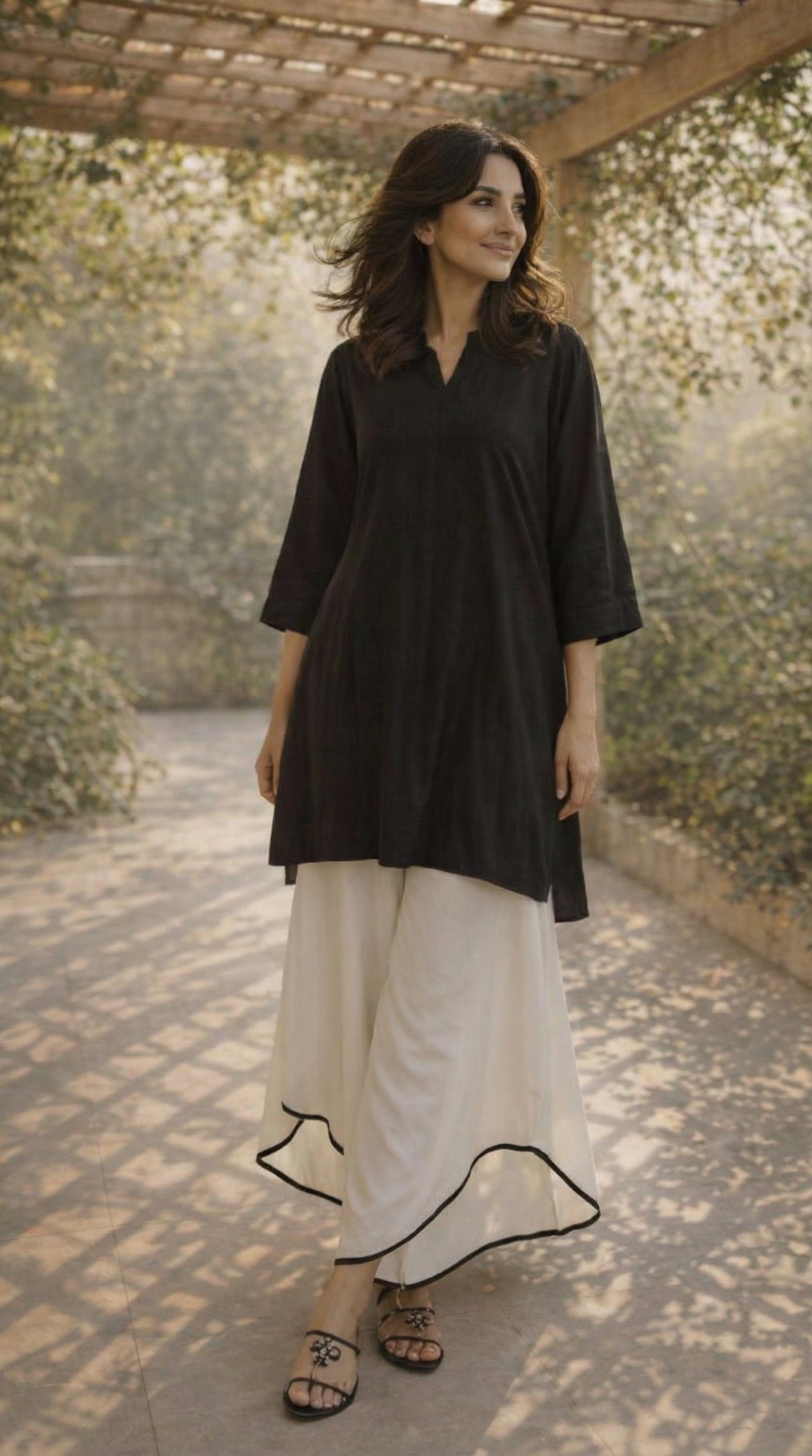 Black Ease Straight Modest Co-Ord Set