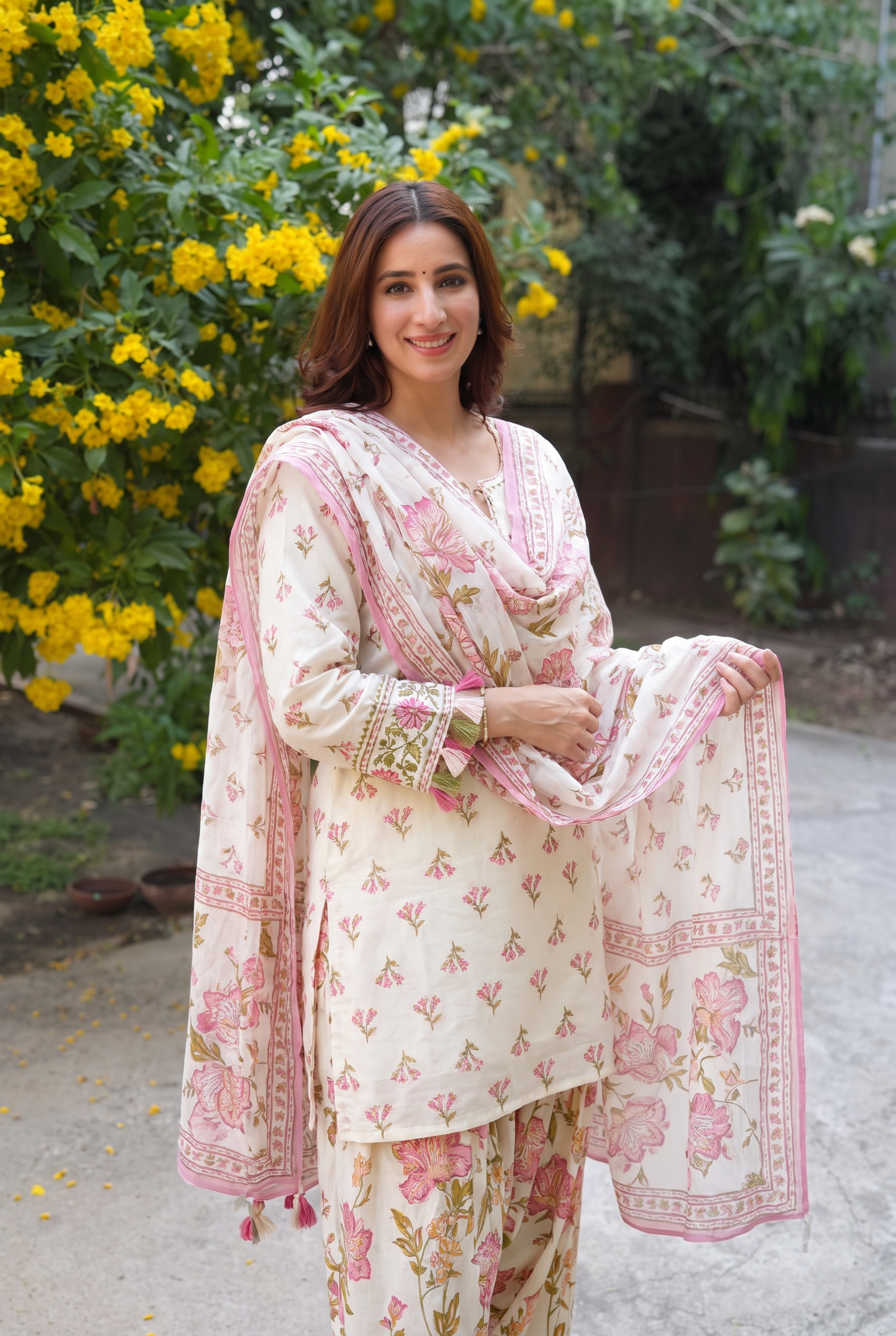 ivory pink Farshi Shalwar set