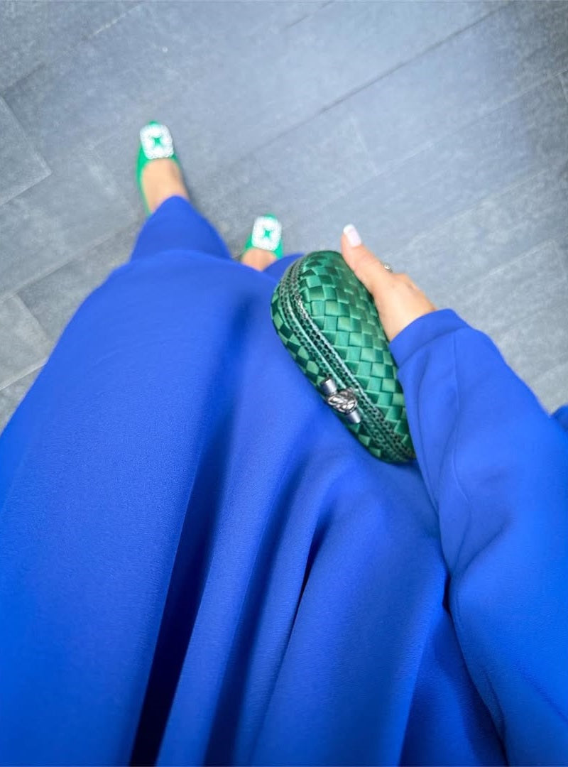 premium crepe royal blue co ord