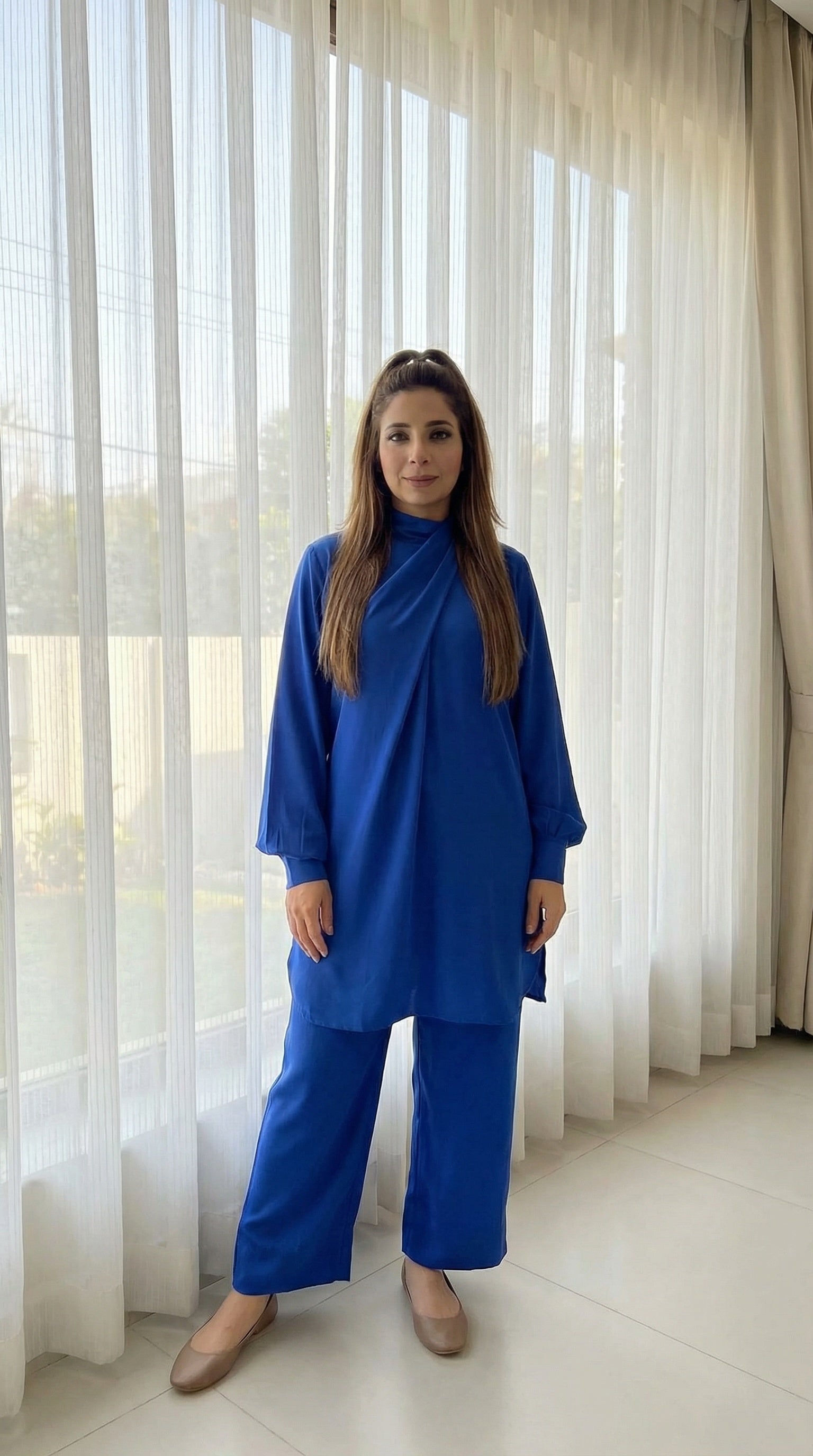 Royal Blue Élan Signature Modest Co-Ord Set