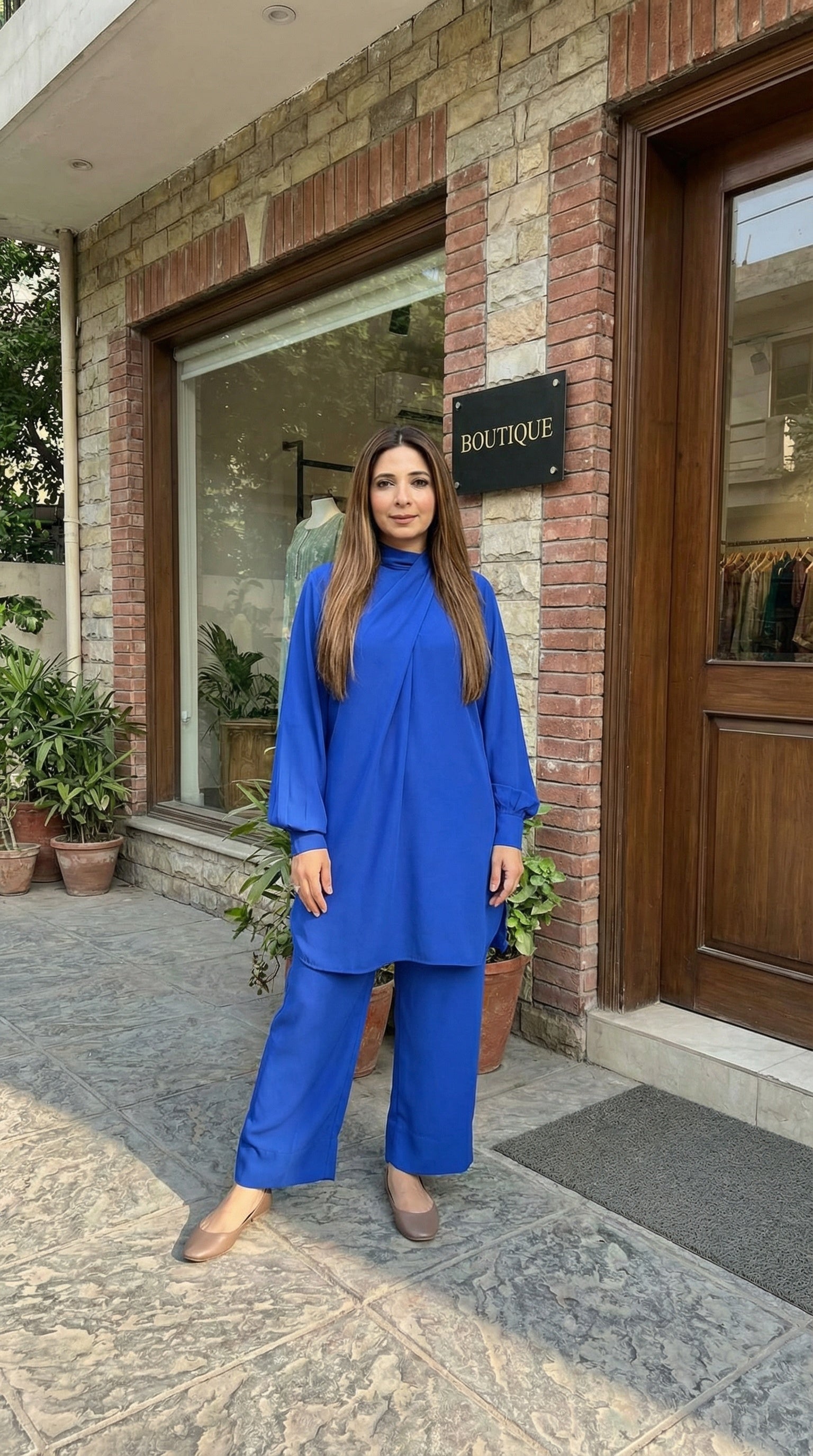 Royal Blue Élan Signature Modest Co-Ord Set