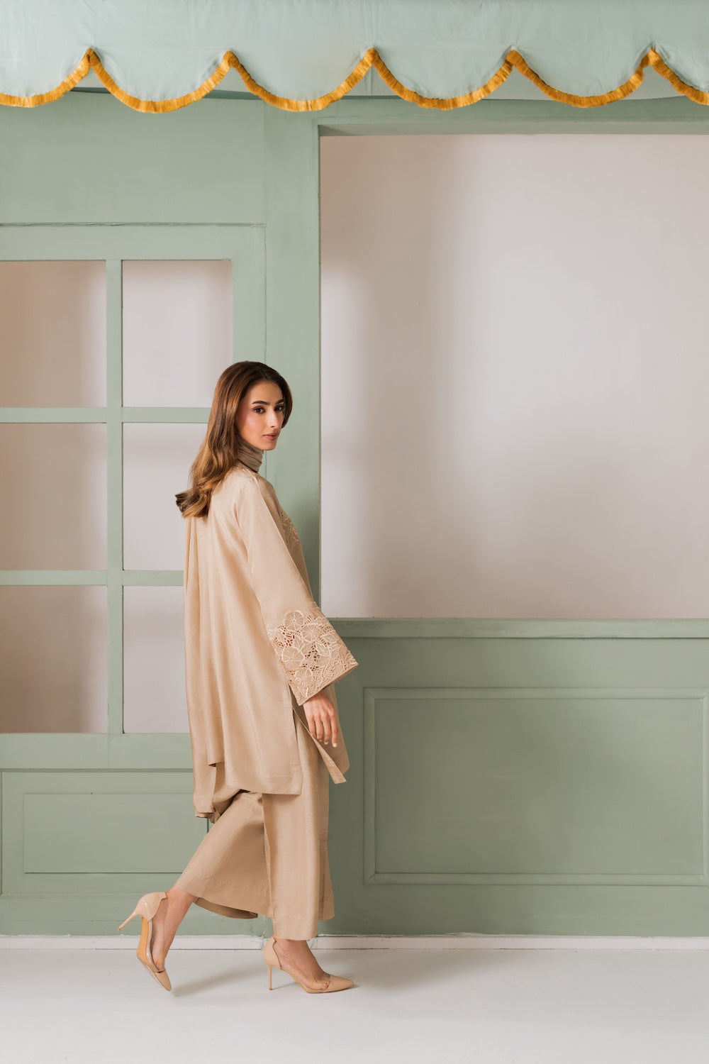 Misty Pearl Atelier Modest Co-Ord Set with Scarf