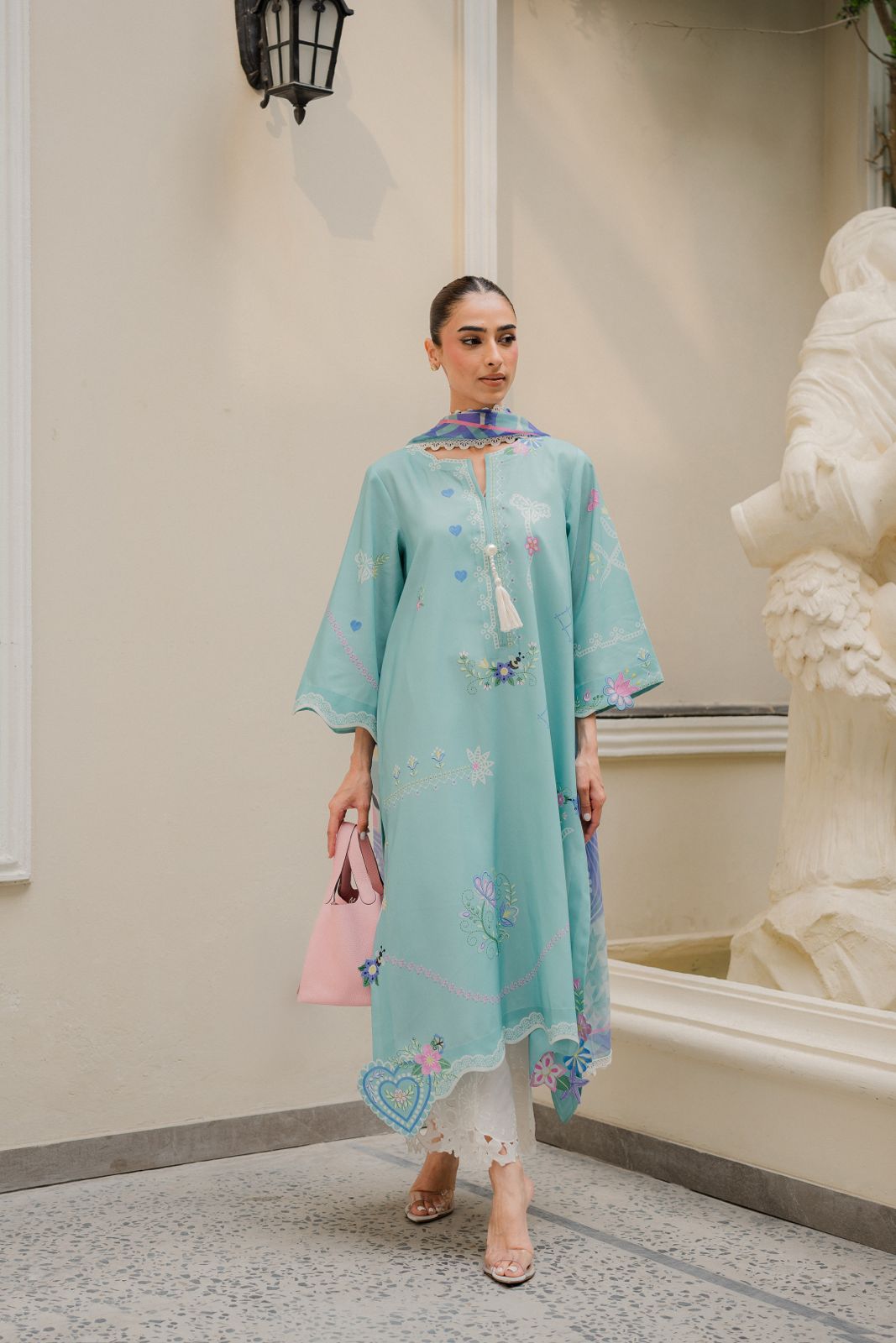 Sage Mist Atelier Modest Co-Ord Set With Scarf