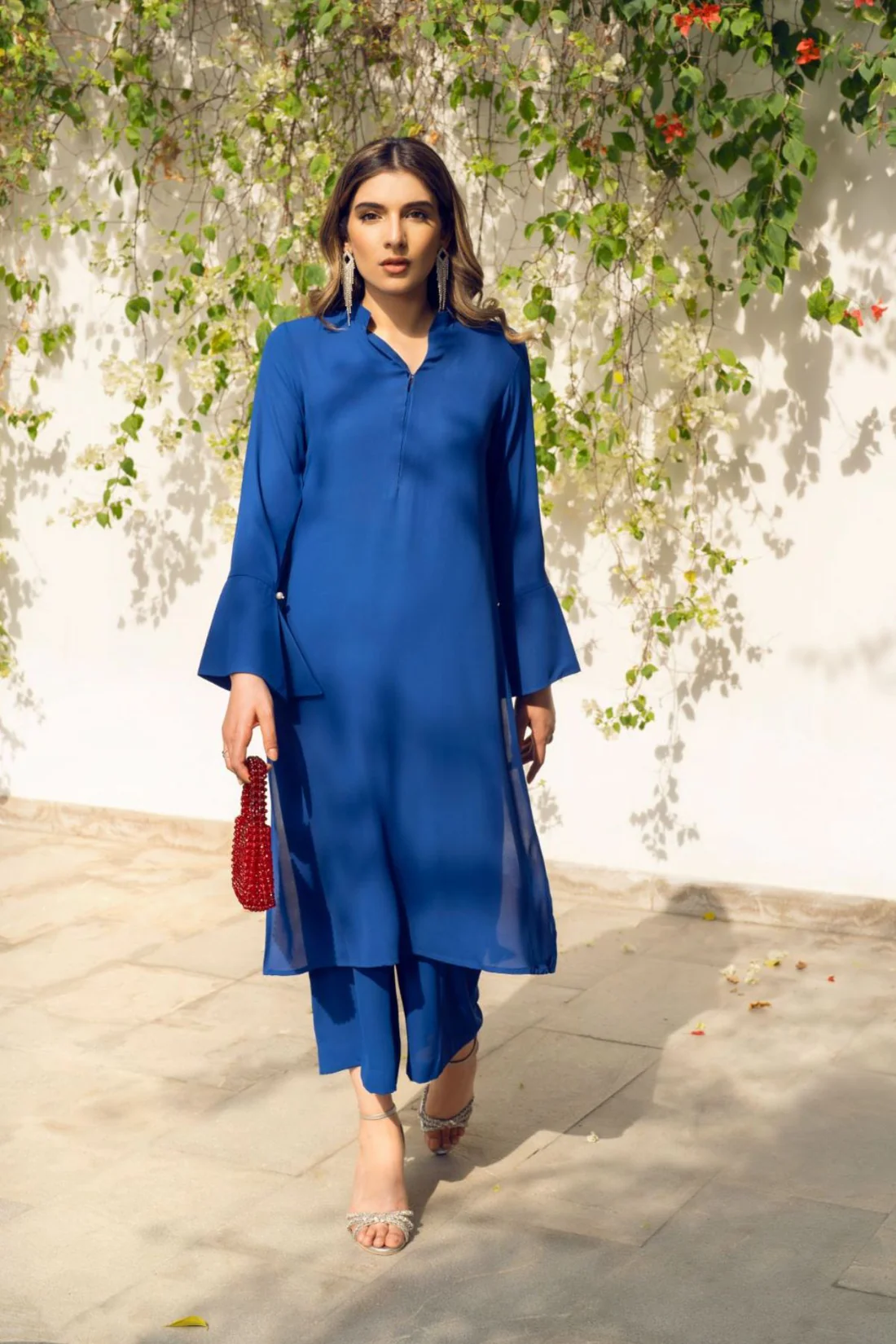 sapphire italian crepe modest co ord set