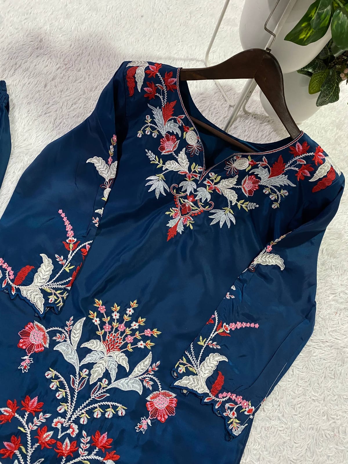 sapphire blue festive modest wear