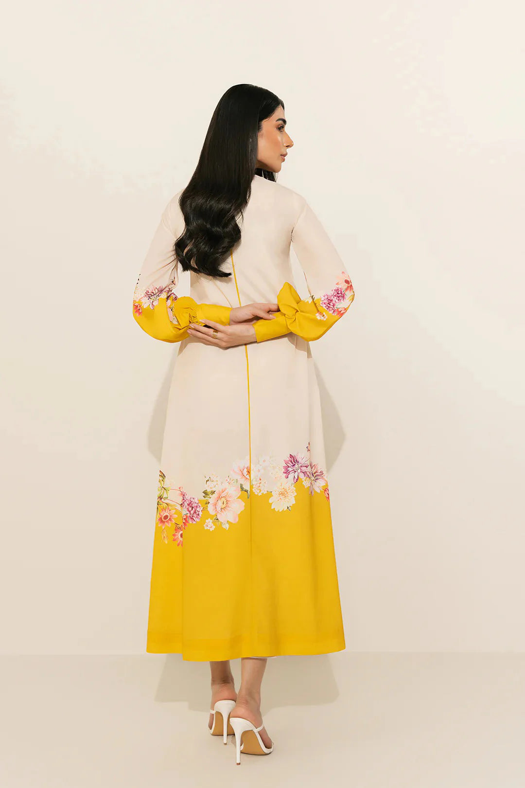 premium crepe modest kaftaan full length