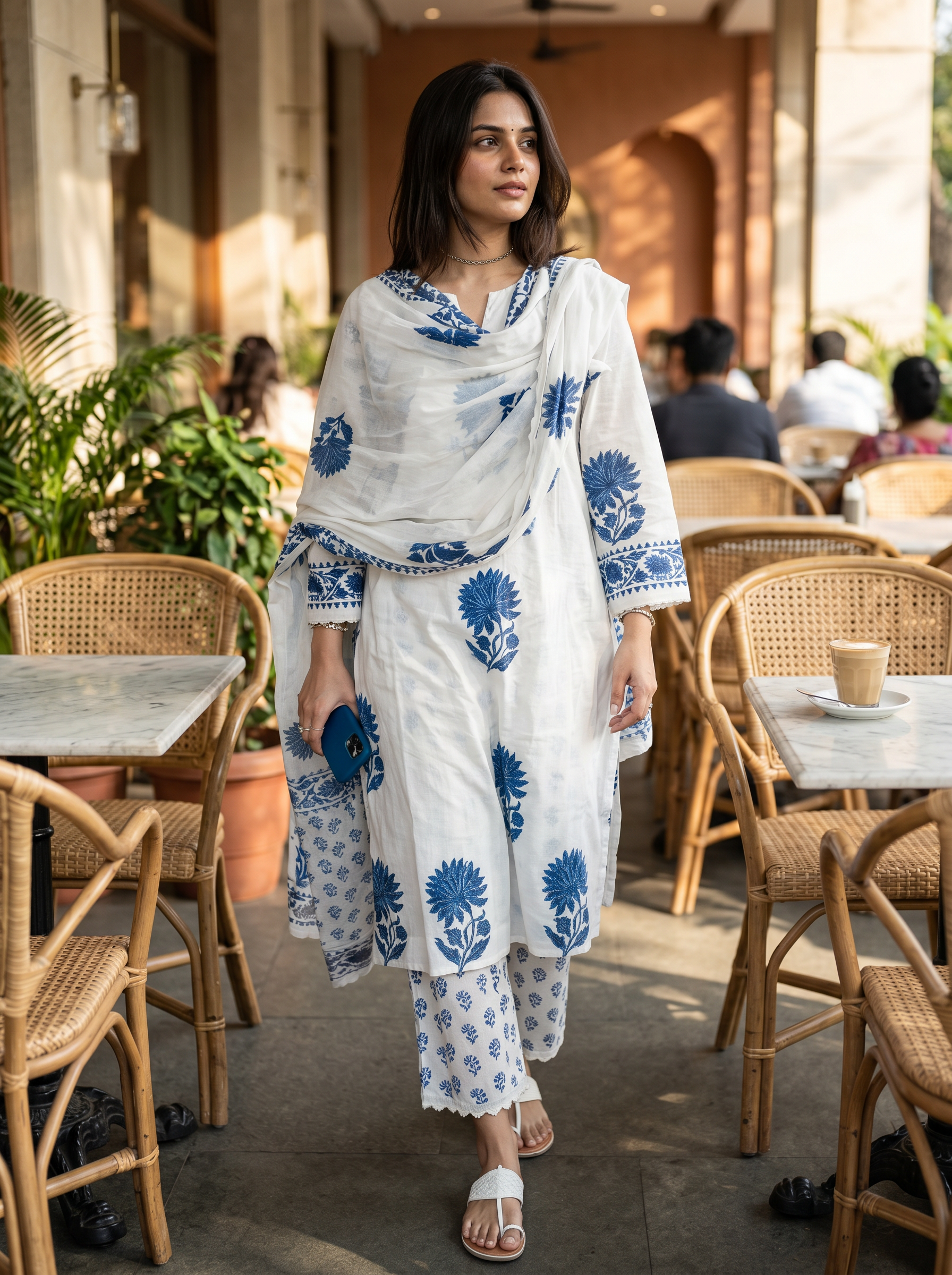 breathable cotton modest outfit with dupatta