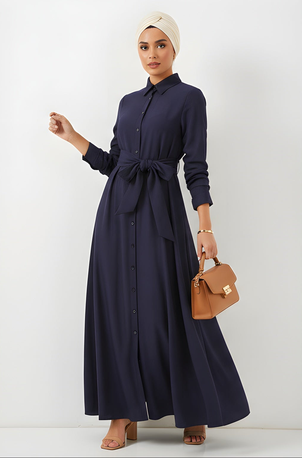 premium tie waist shirt dress viscose linen