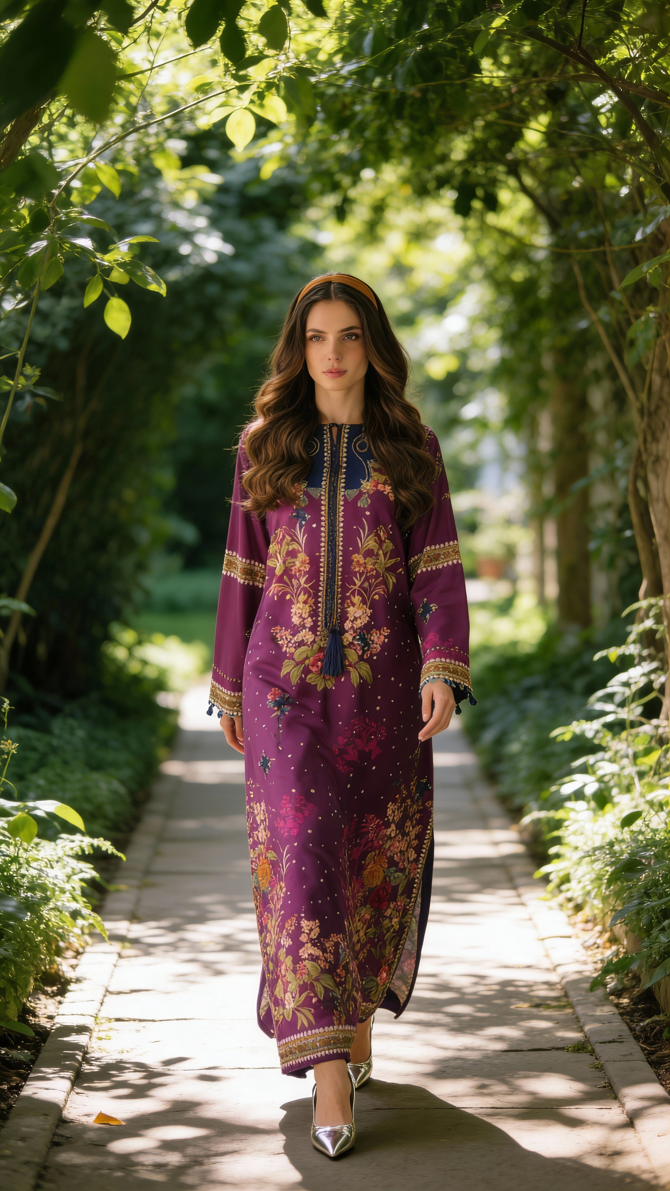 festive printed modest co ord women