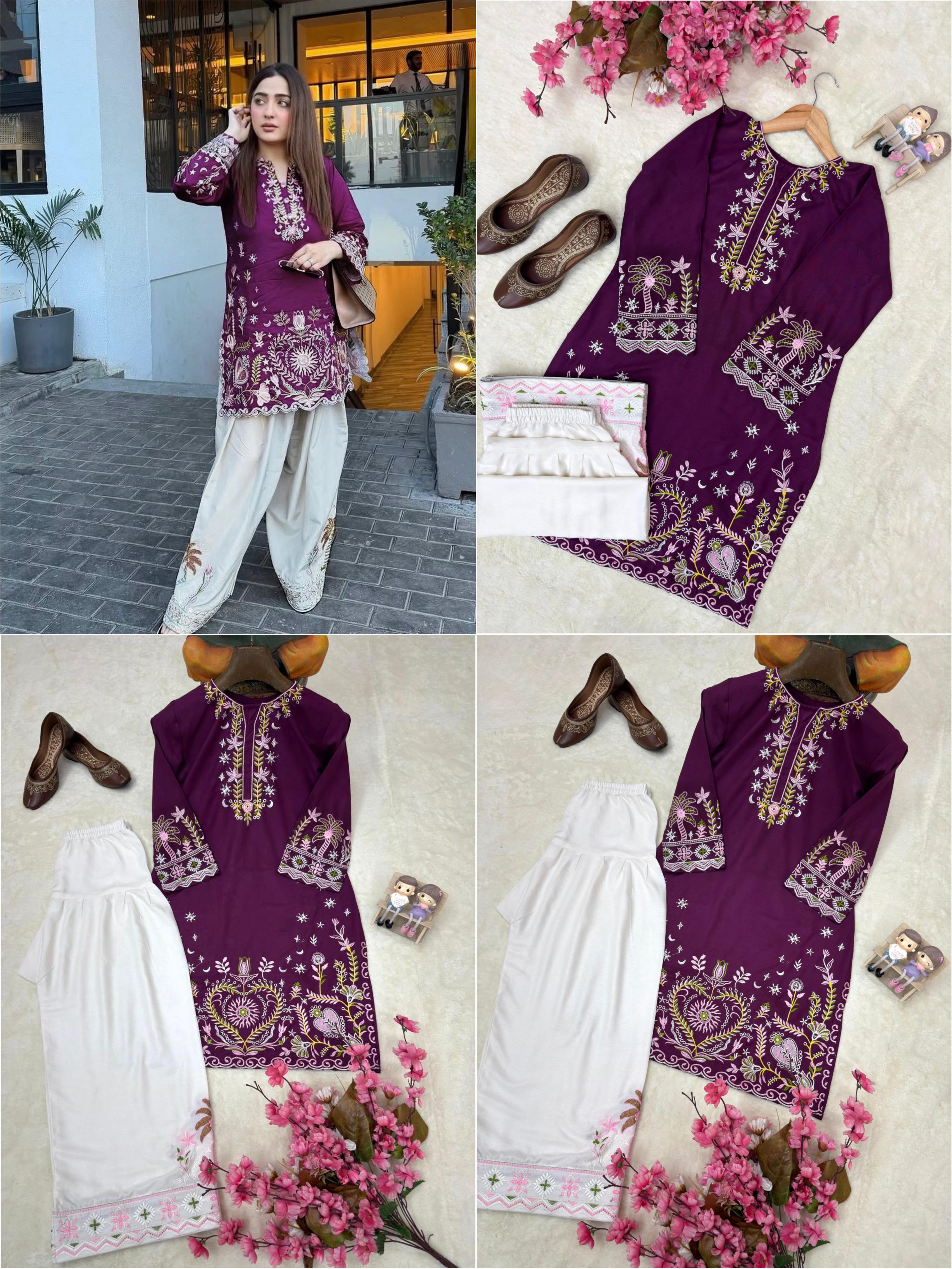 royal plum festive modest co ord set