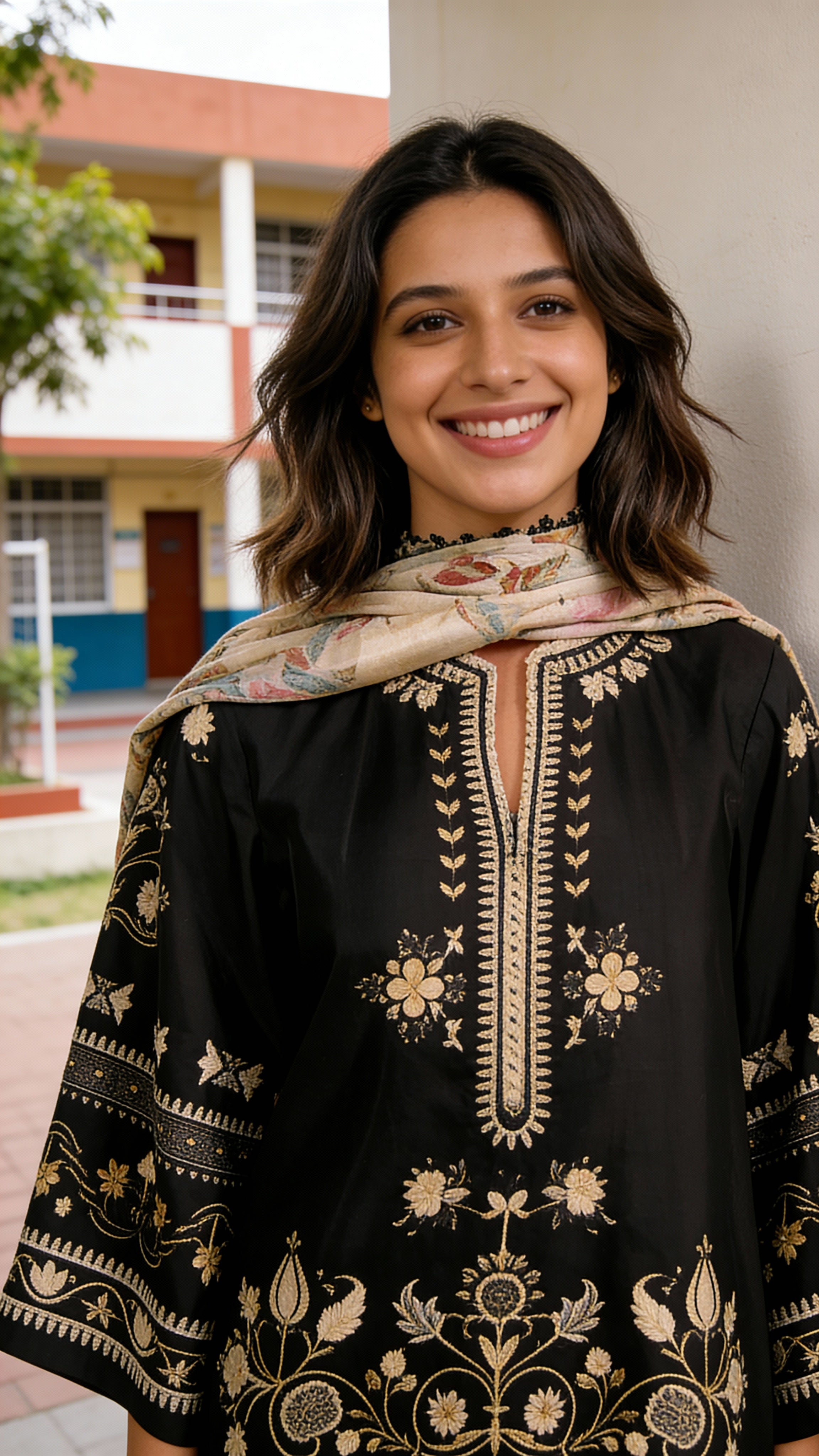 cotton satin printed kurta wide leg pants set