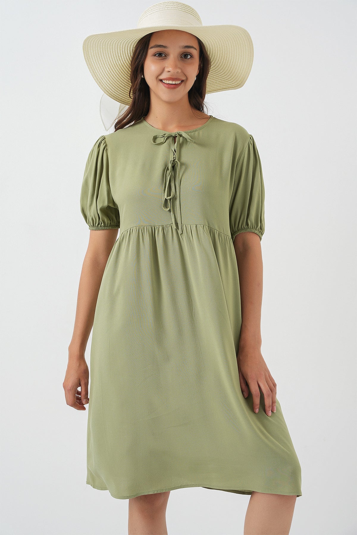 olive meadow modest a line dress