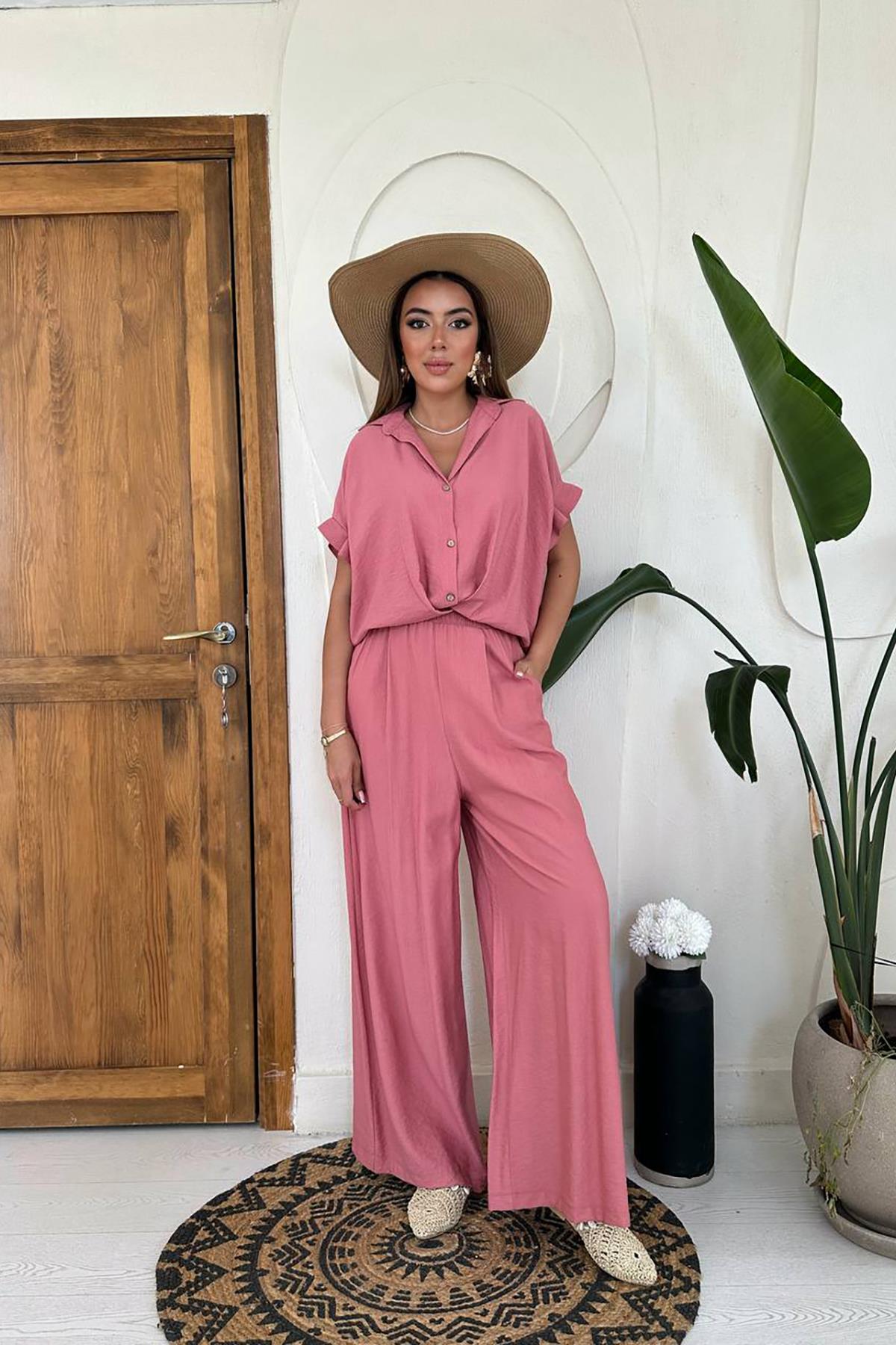 premium pink modest co-ord set for women india