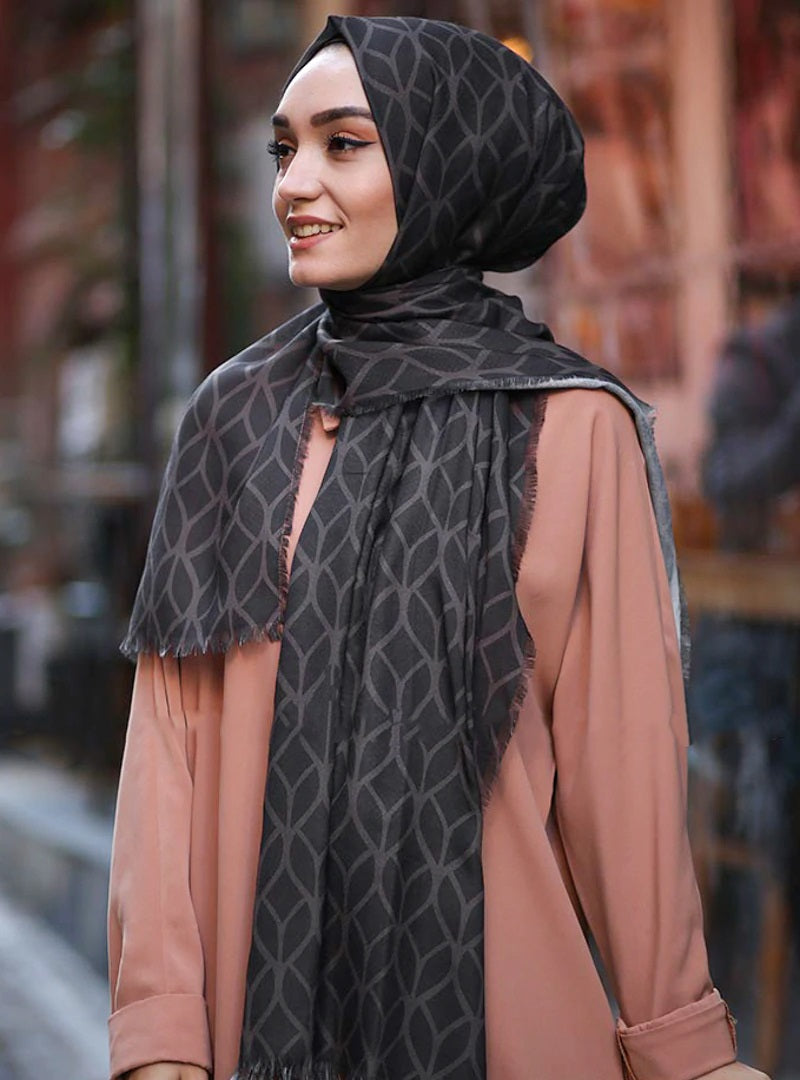 Lattice Pashmina Cotton Hijab