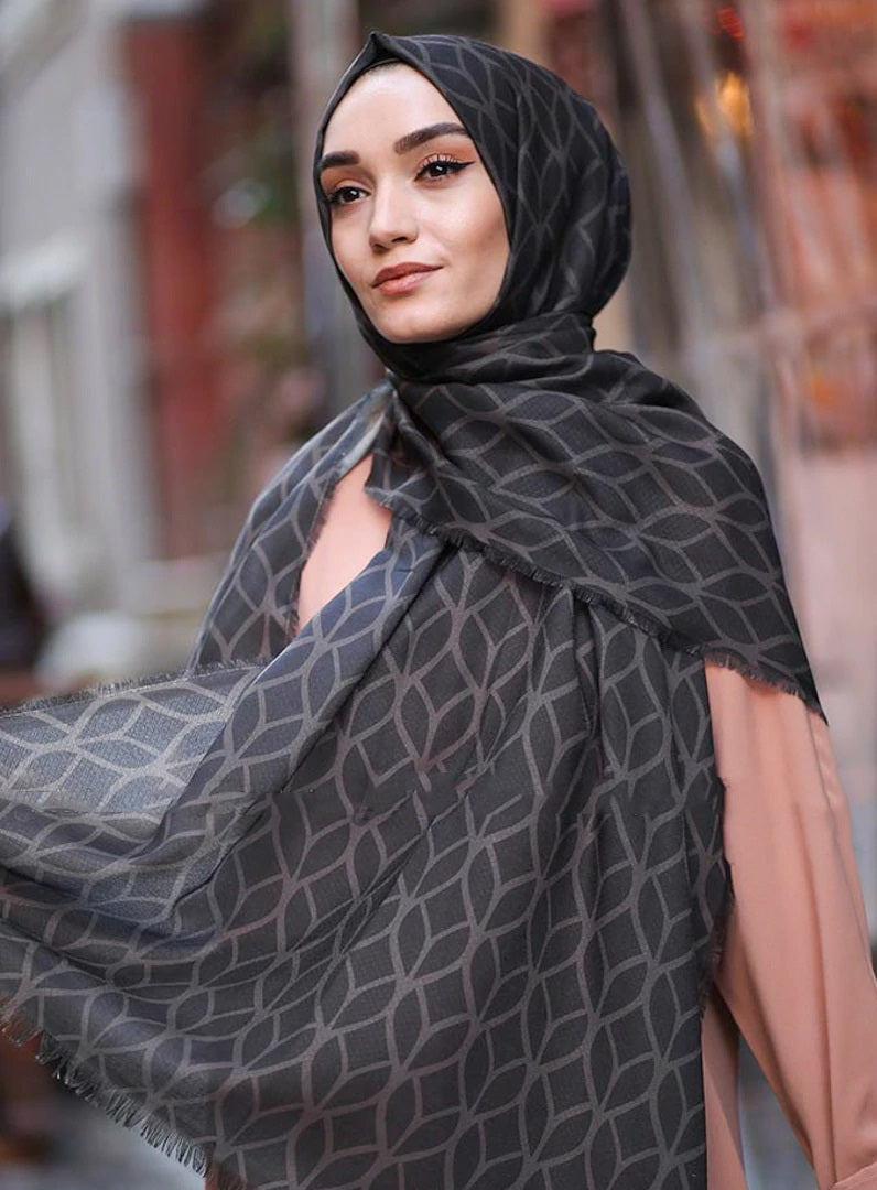 Lattice Pashmina Cotton Hijab