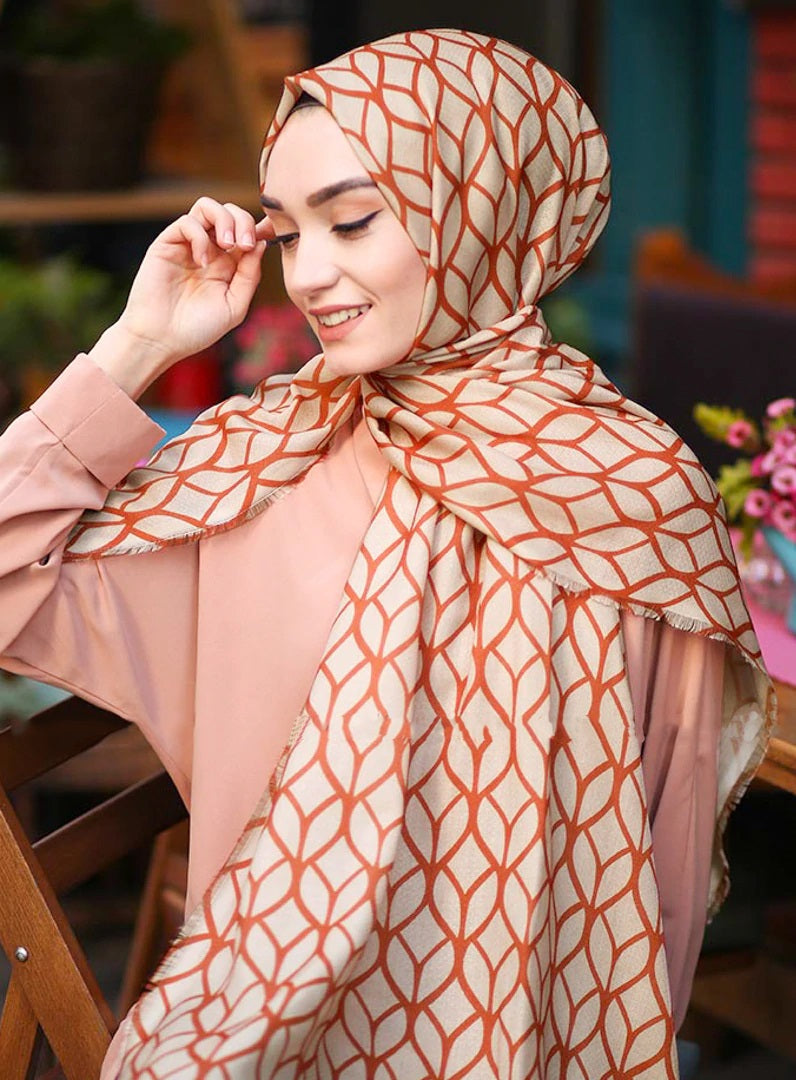 Lattice Pashmina Cotton Hijab