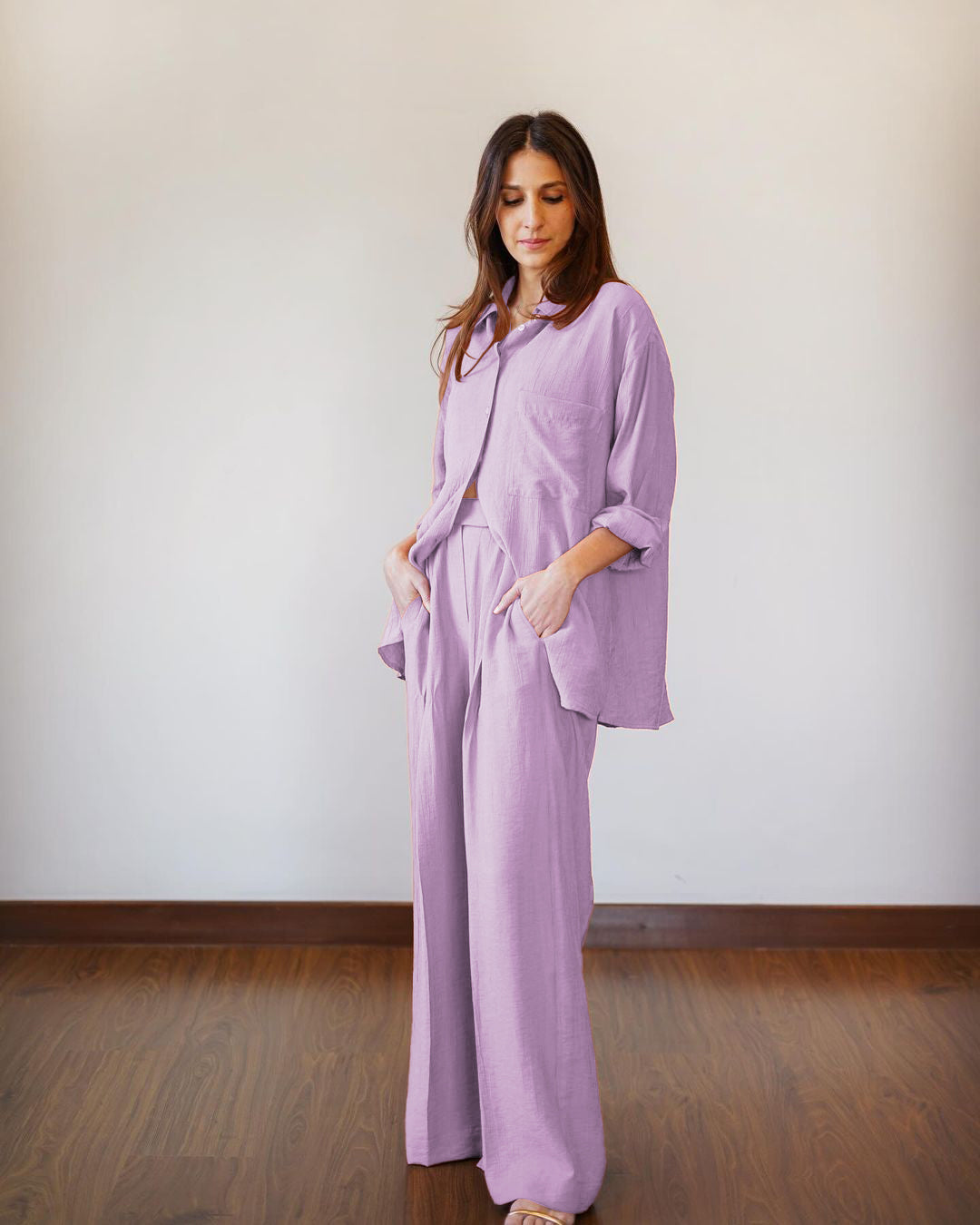 Salmon Blush CrushFlow Modest Co-Ord Set