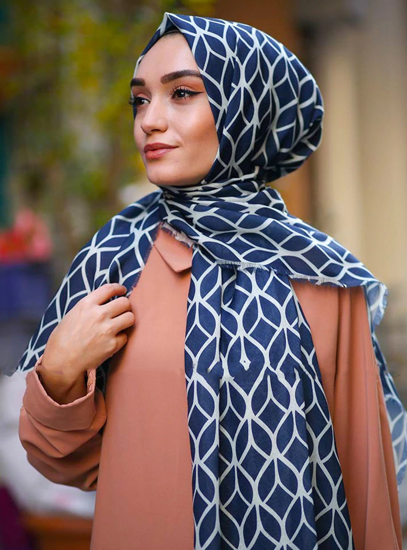 Lattice Pashmina Cotton Hijab