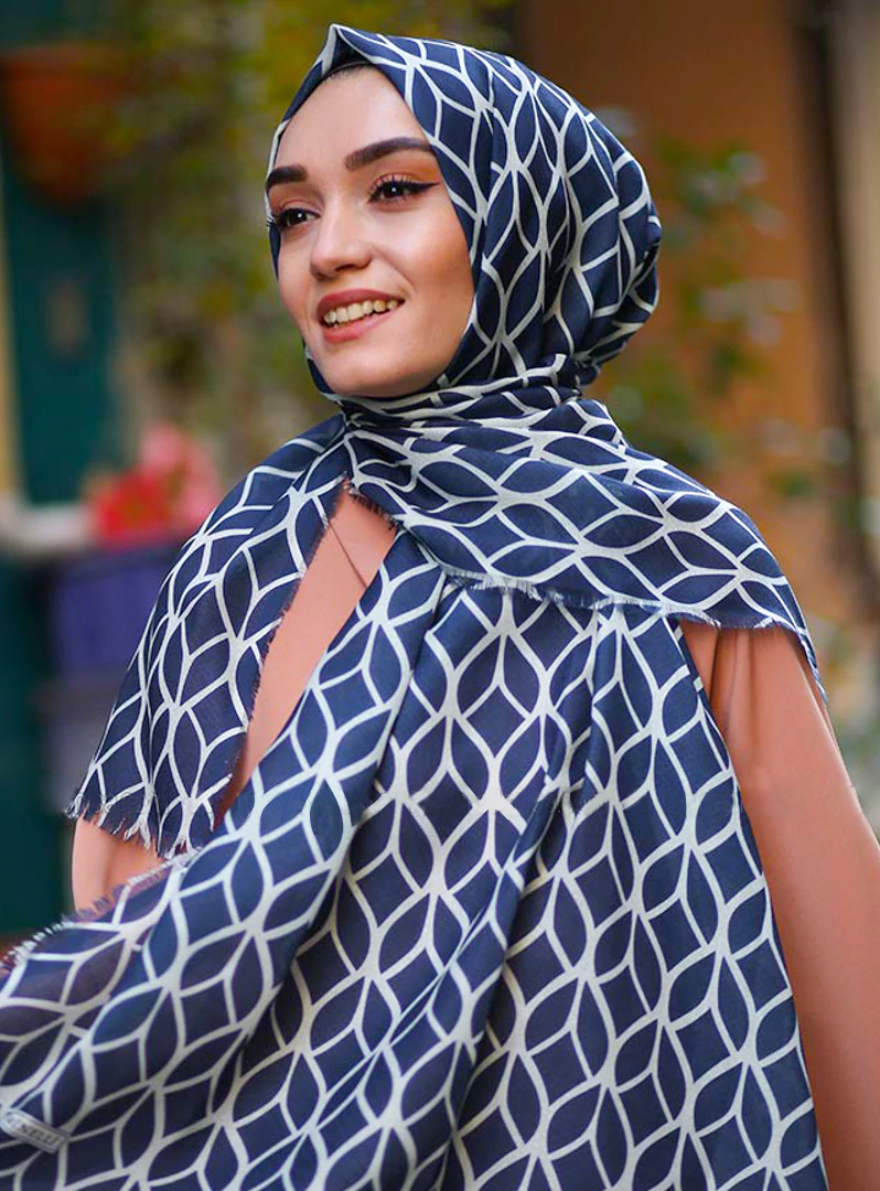 Lattice Pashmina Cotton Hijab