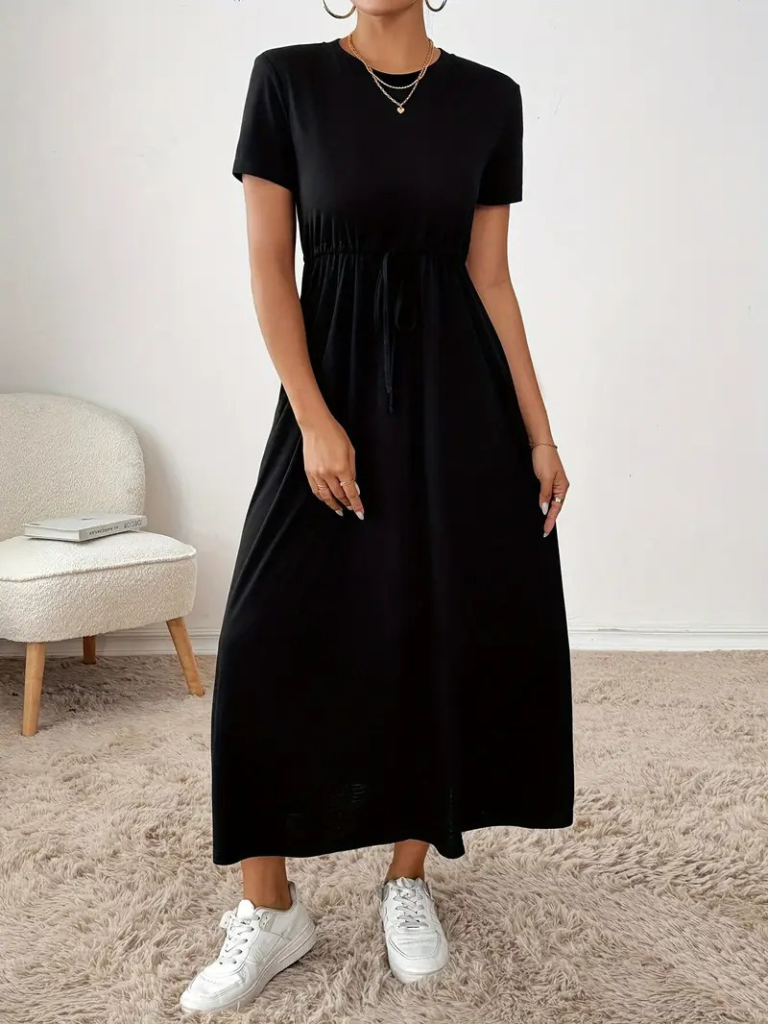 flowy viscose modest maxi dress