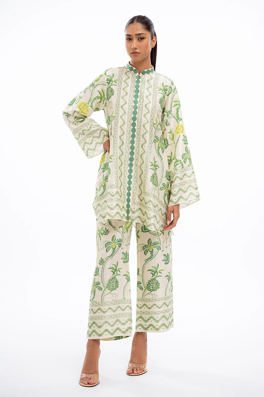 Mono Geo Modest Printed Co-Ord Set