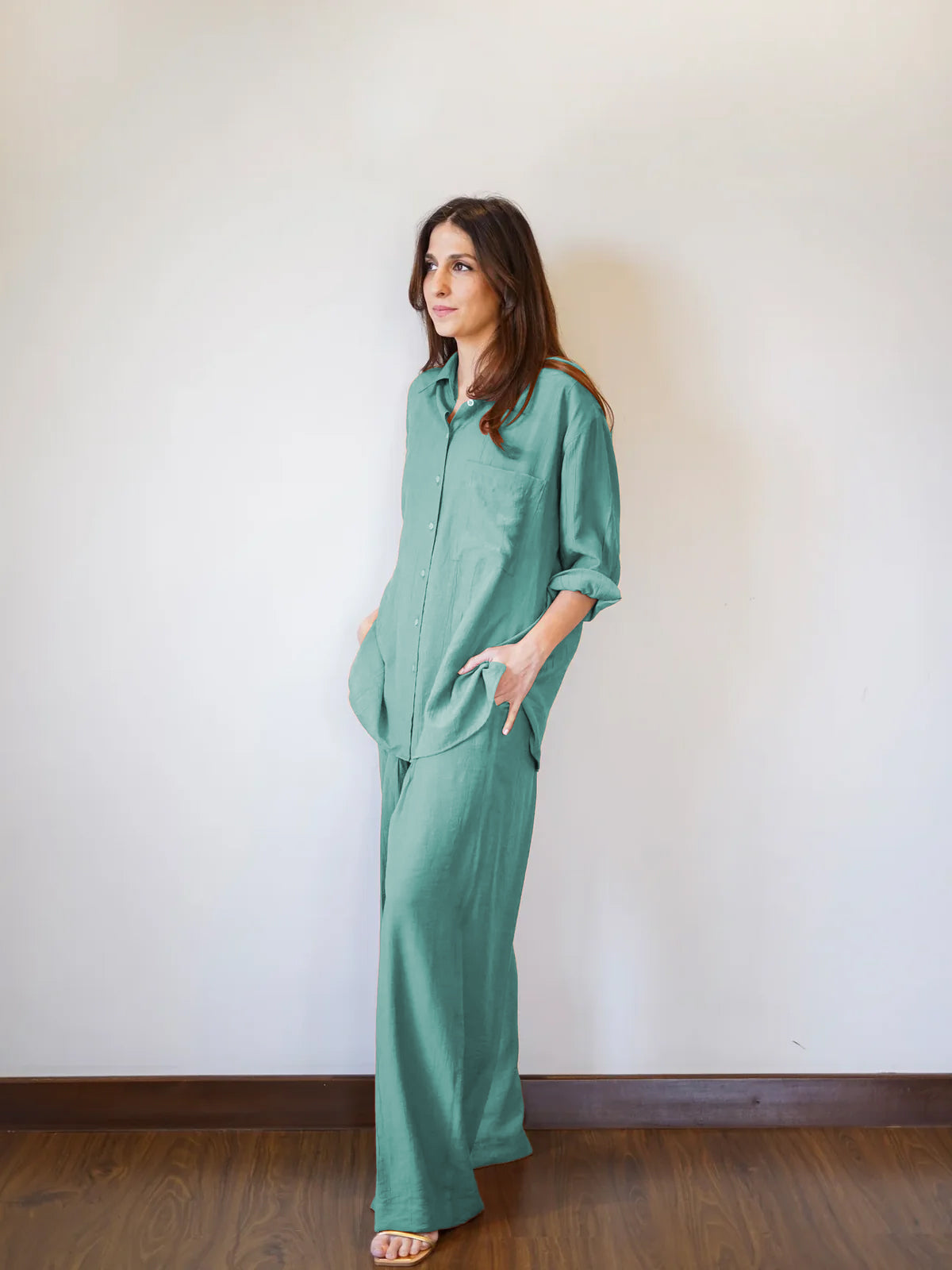 Mint Green CrushFlow Modest Co-Ord Set