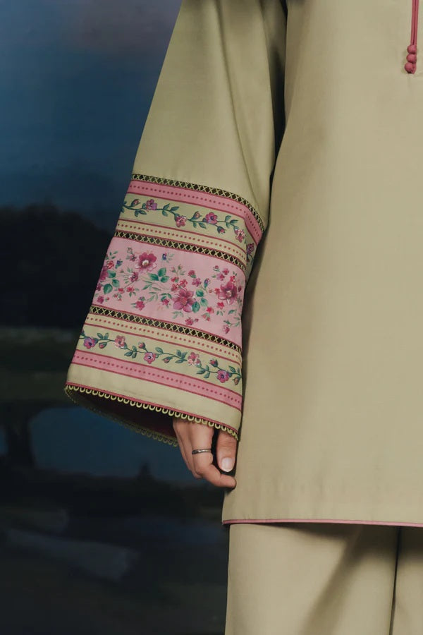 straight fit sand beige kurta and pant set