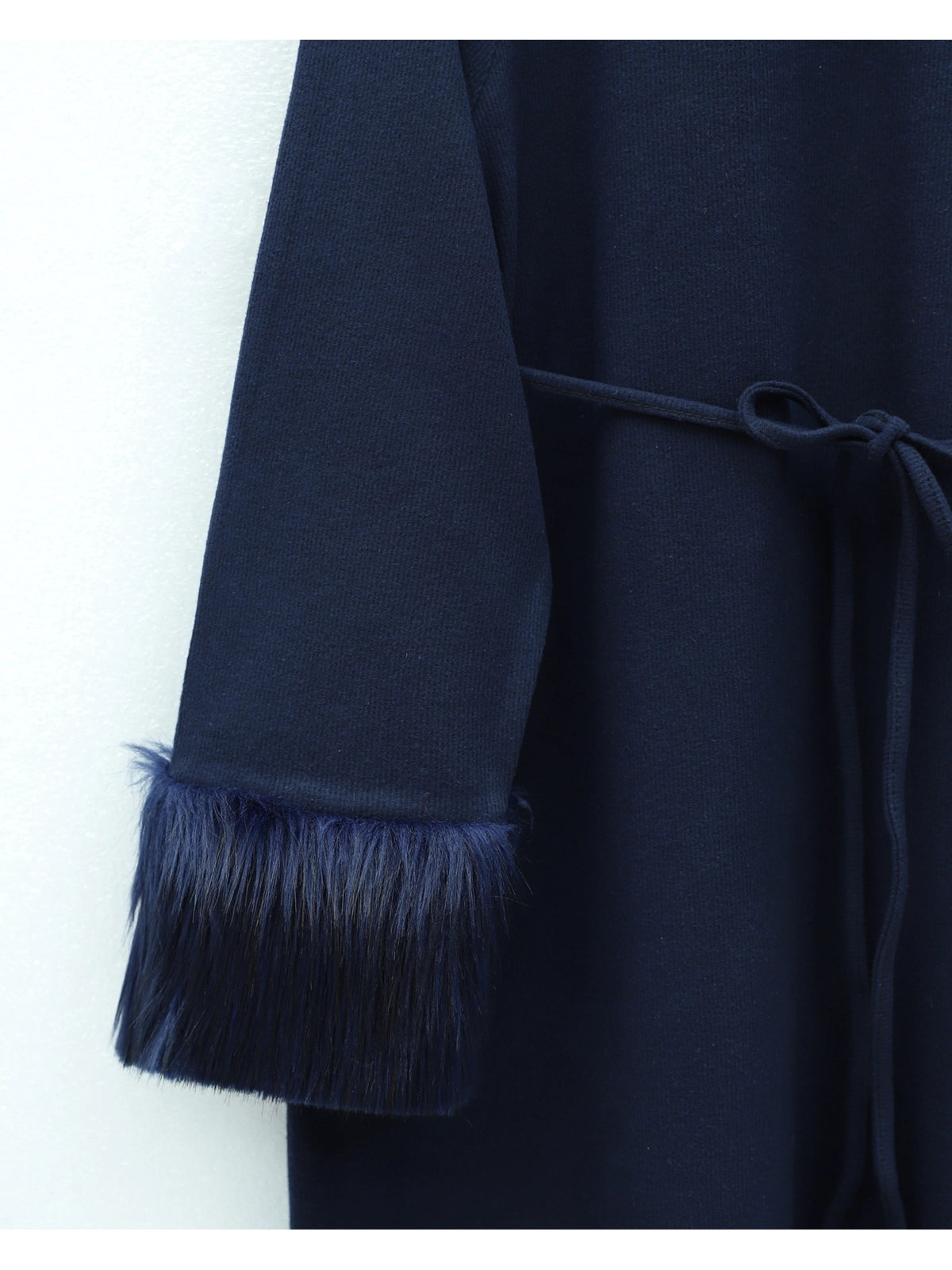 premium navy blue tie up modest maxi dress