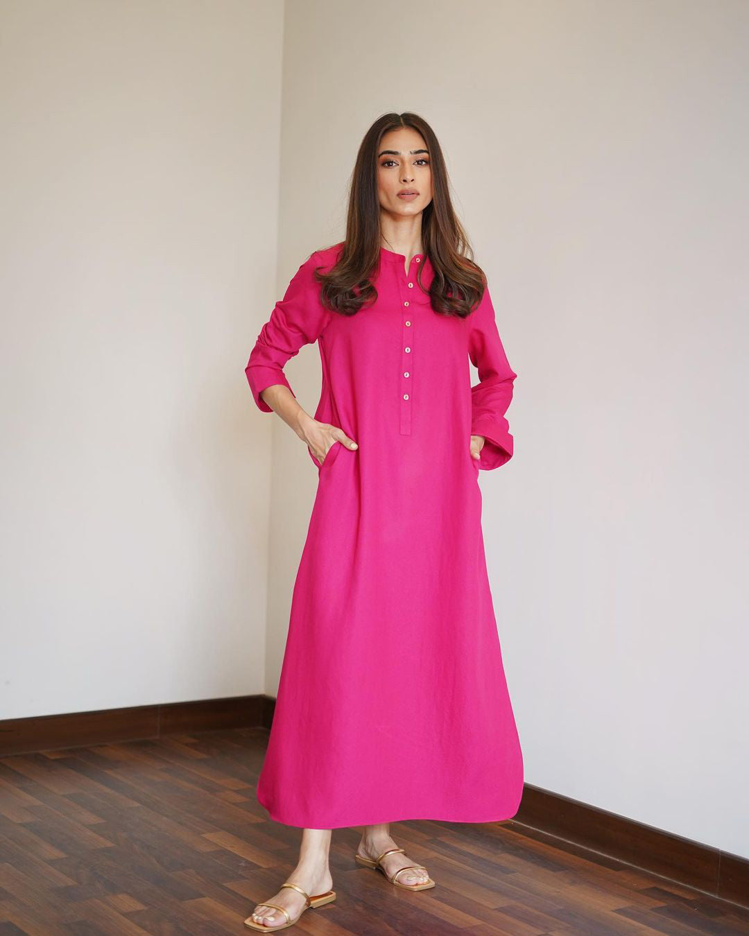 Deep Pink Radiance Luxe Modest Co-Ord Set