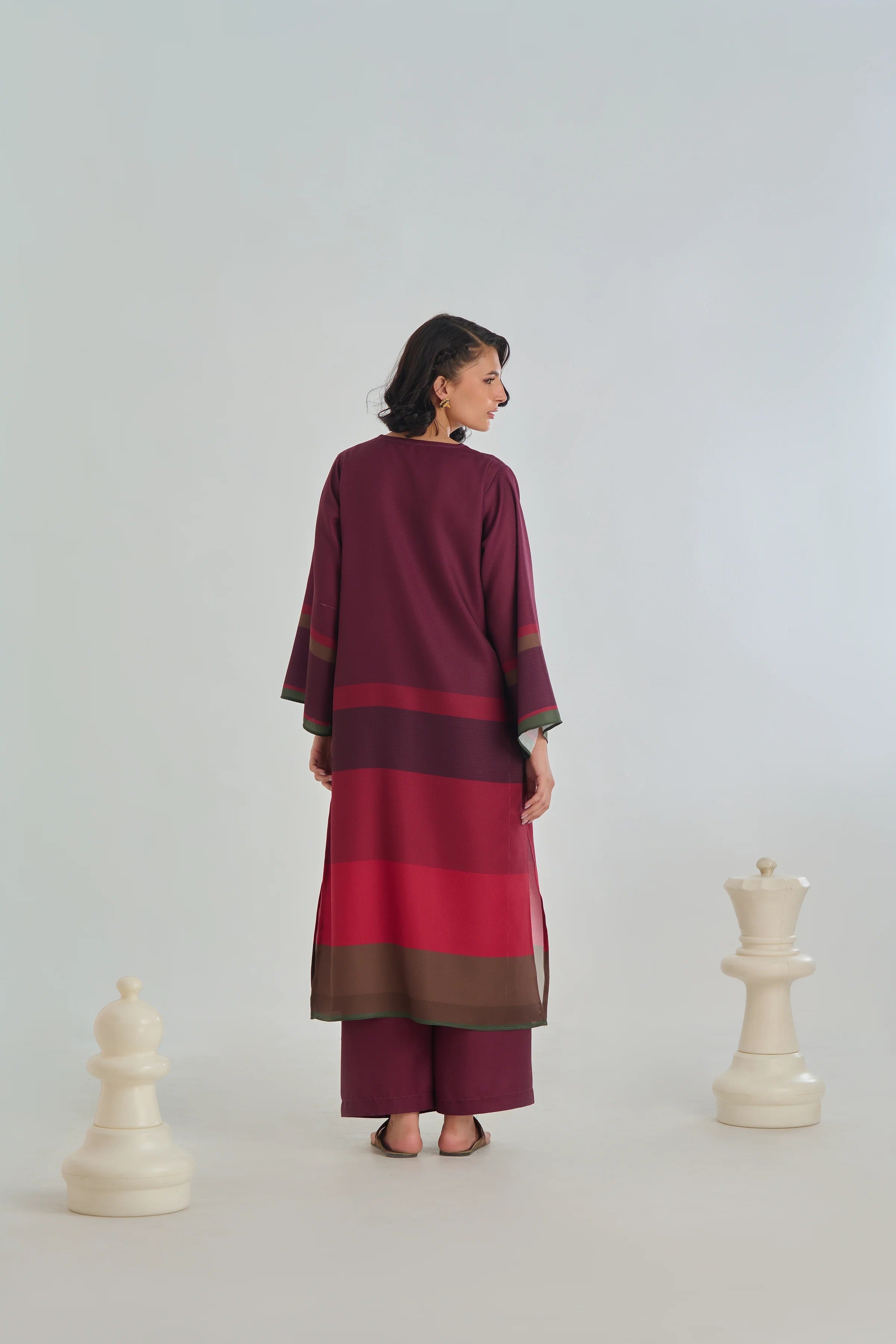 workwear berry ombre modest outfit